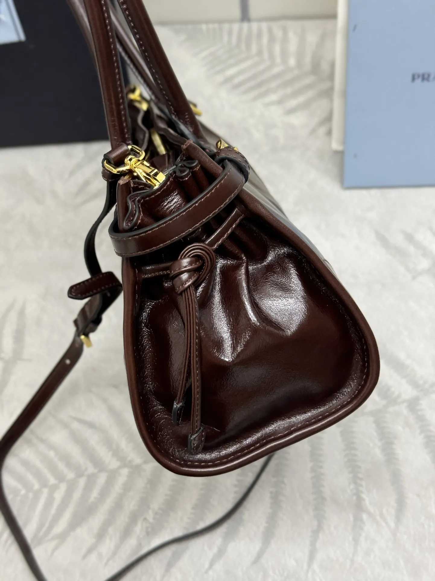 Prada Soft Lux Leather Shoulder Bag D104016424 — view 5