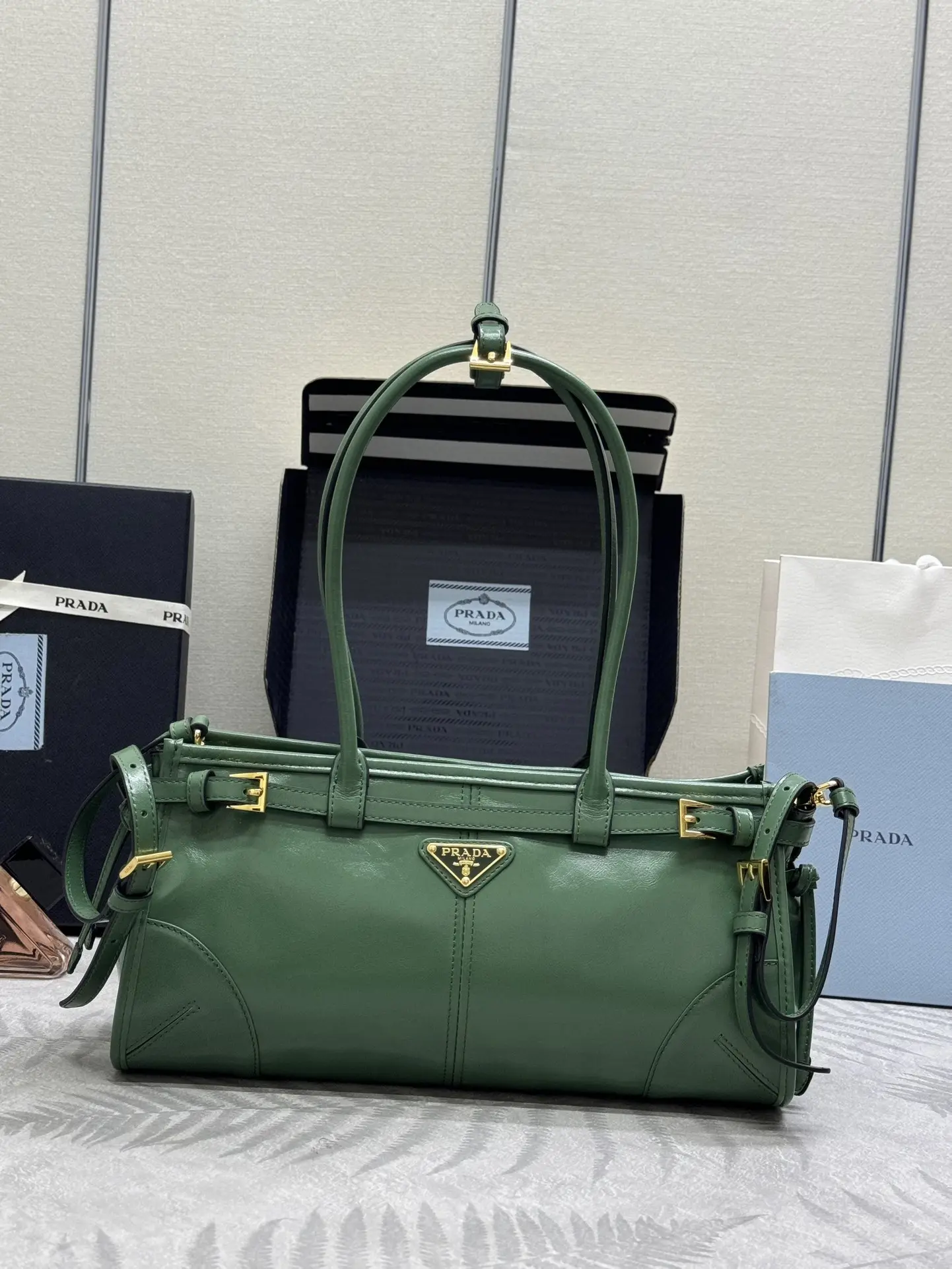 Soft Lux Leather Top-Handle Shoulder Bag D104016425