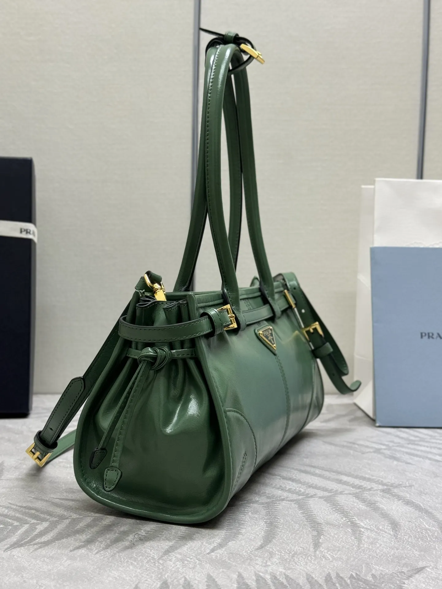 Soft Lux Leather Top-Handle Shoulder Bag D104016425 — view 2