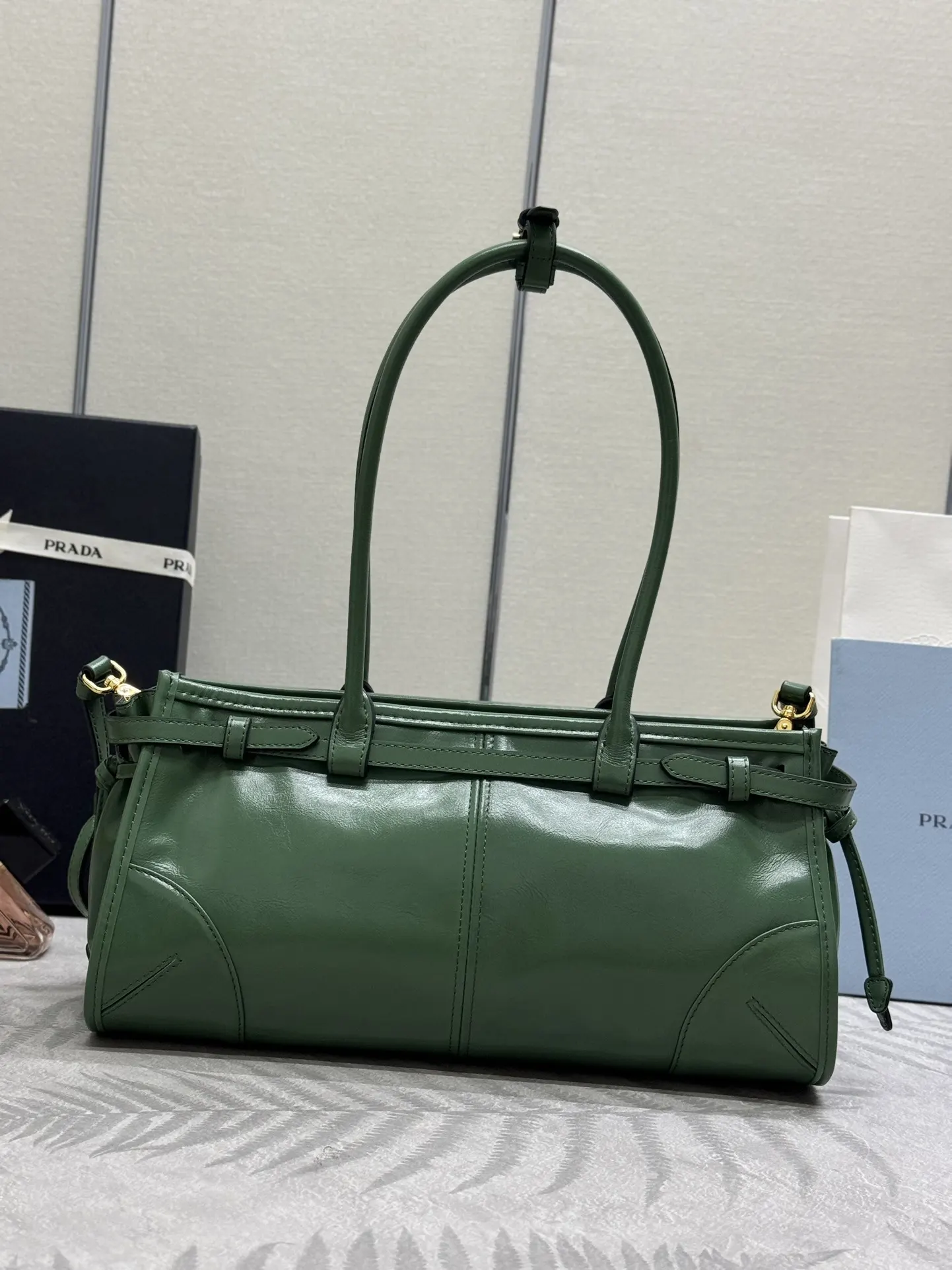 Soft Lux Leather Top-Handle Shoulder Bag D104016425 — view 3