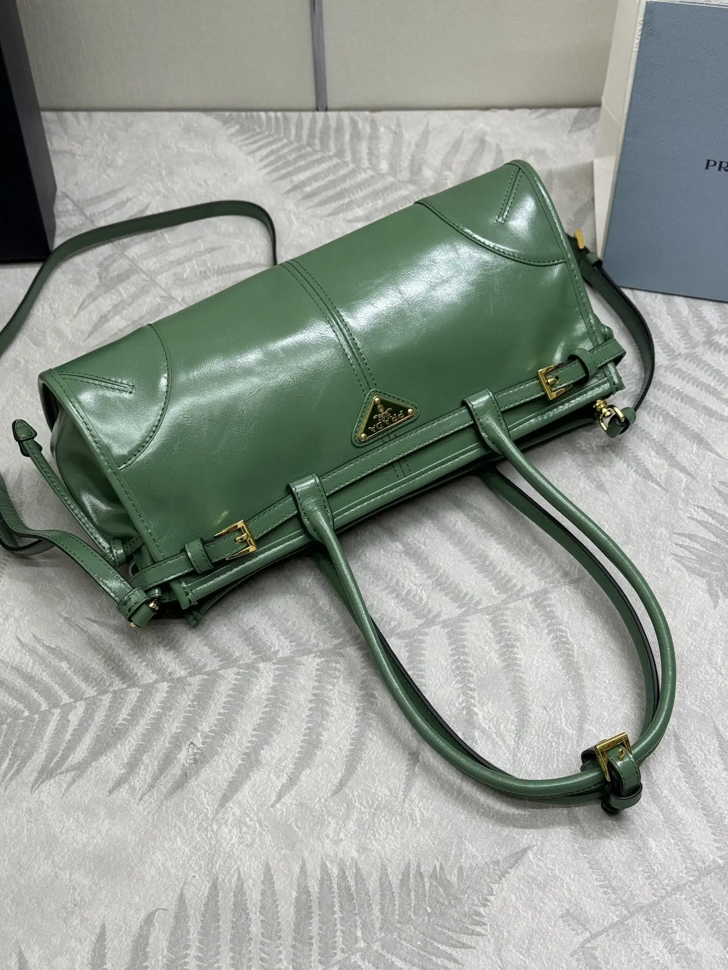 Soft Lux Leather Top-Handle Shoulder Bag D104016425 — view 6