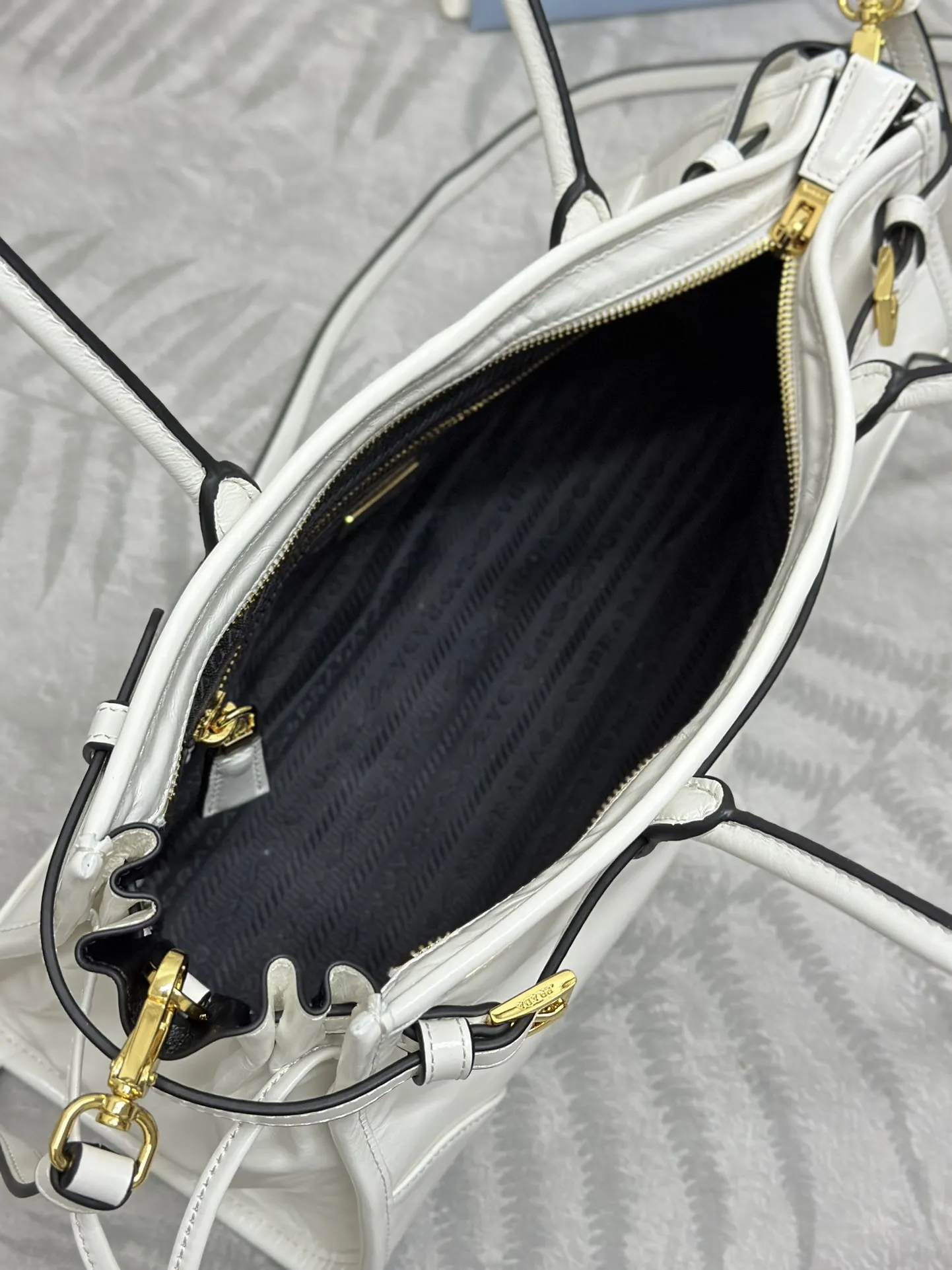 Prada Soft Lux Leather Top-Handle Bag D104016493 — view 7