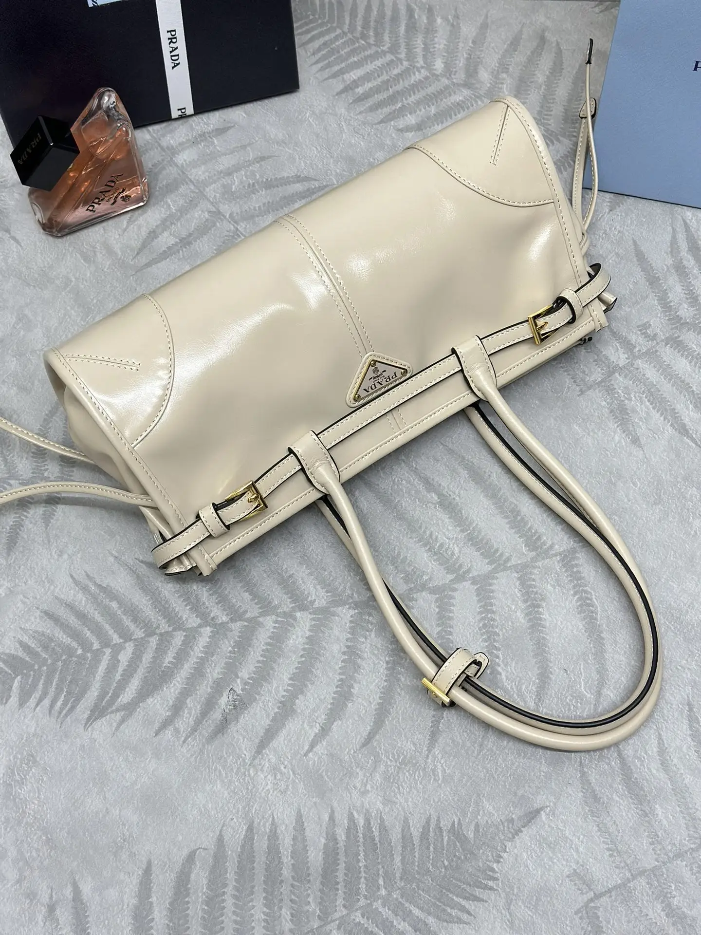 Prada Soft Lux Oiled Leather Top-Handle Bag D104016428 — view 5