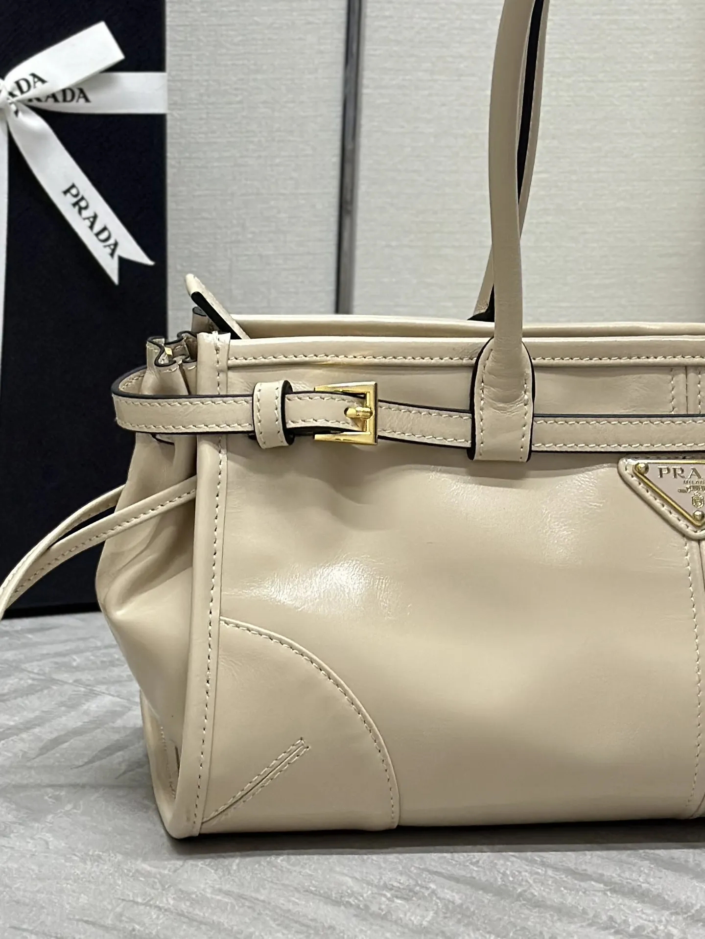 Prada Soft Lux Oiled Leather Top-Handle Bag D104016428 — view 8