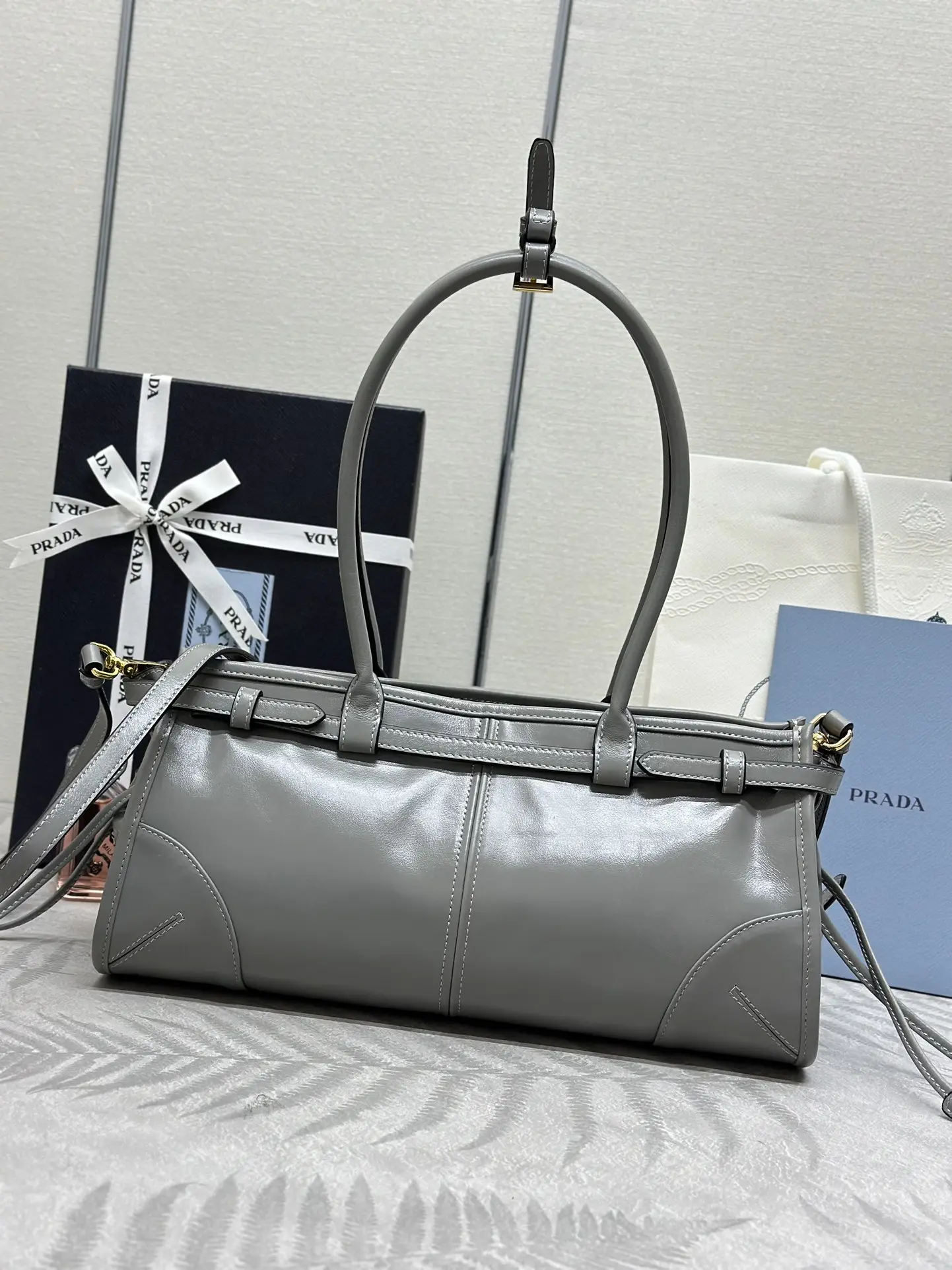 Soft Lux Leather Top-Handle Crossbody Bag D104016429 — view 3