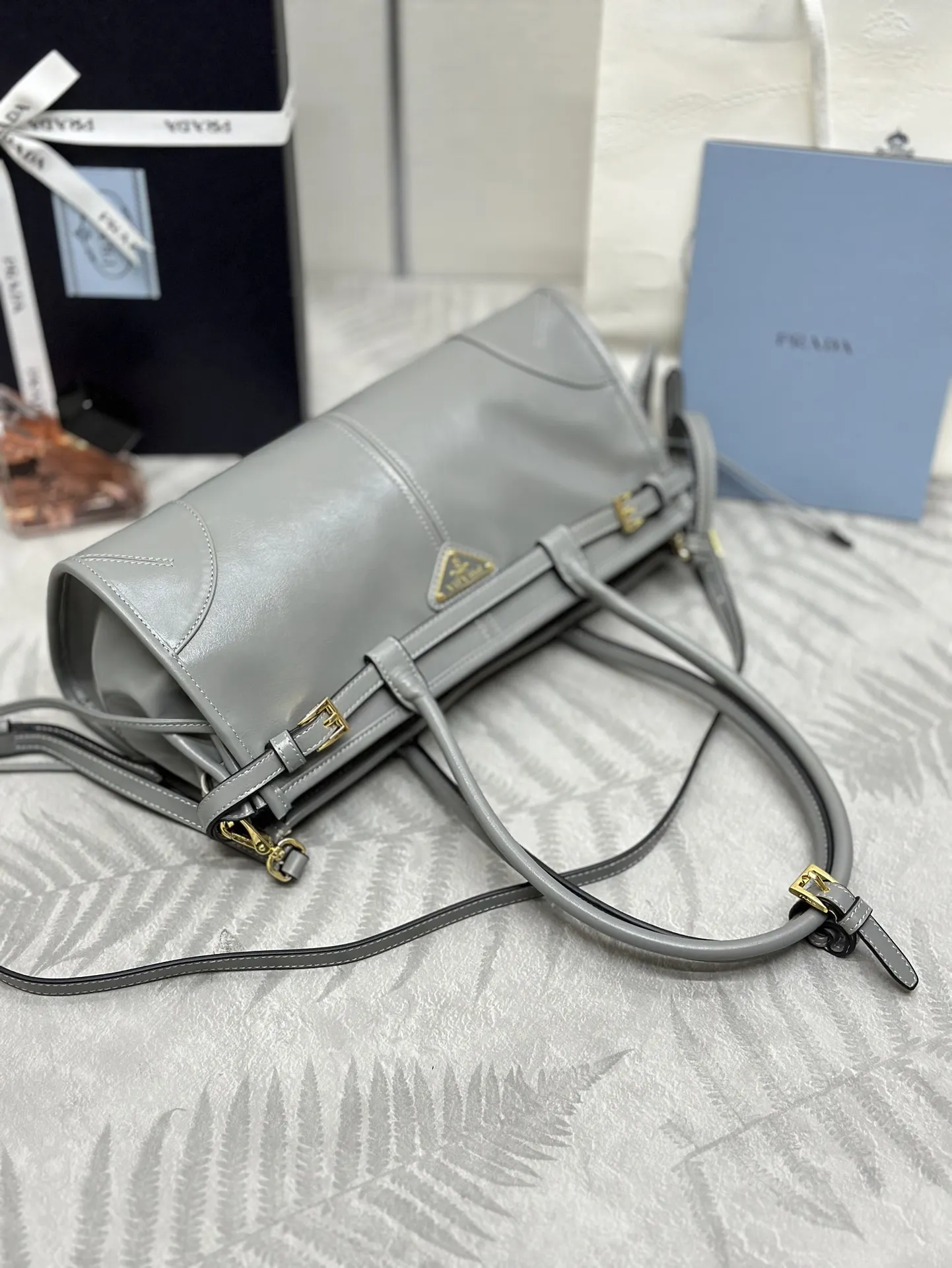 Soft Lux Leather Top-Handle Crossbody Bag D104016429 — view 6