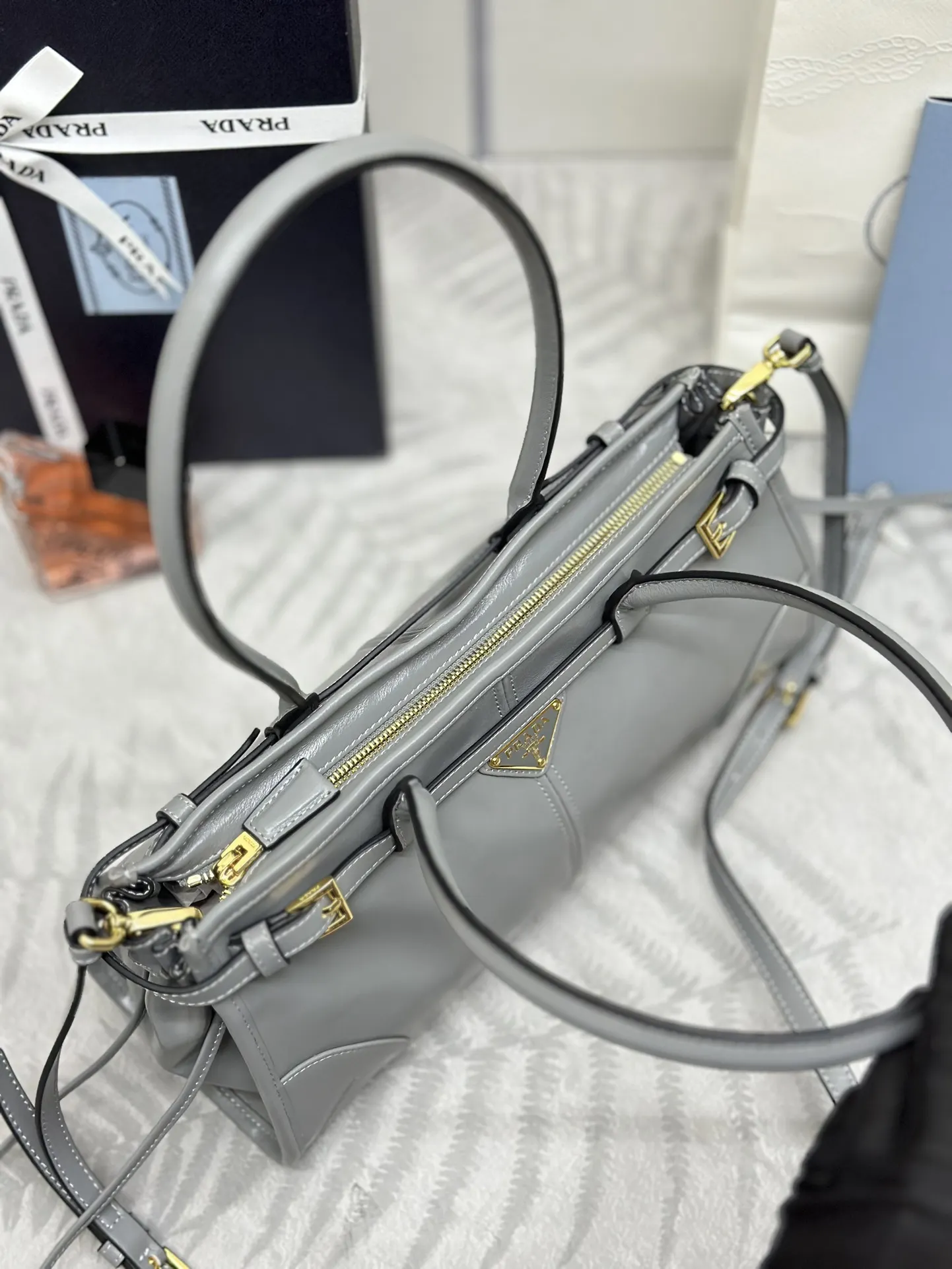 Soft Lux Leather Top-Handle Crossbody Bag D104016429 — view 8