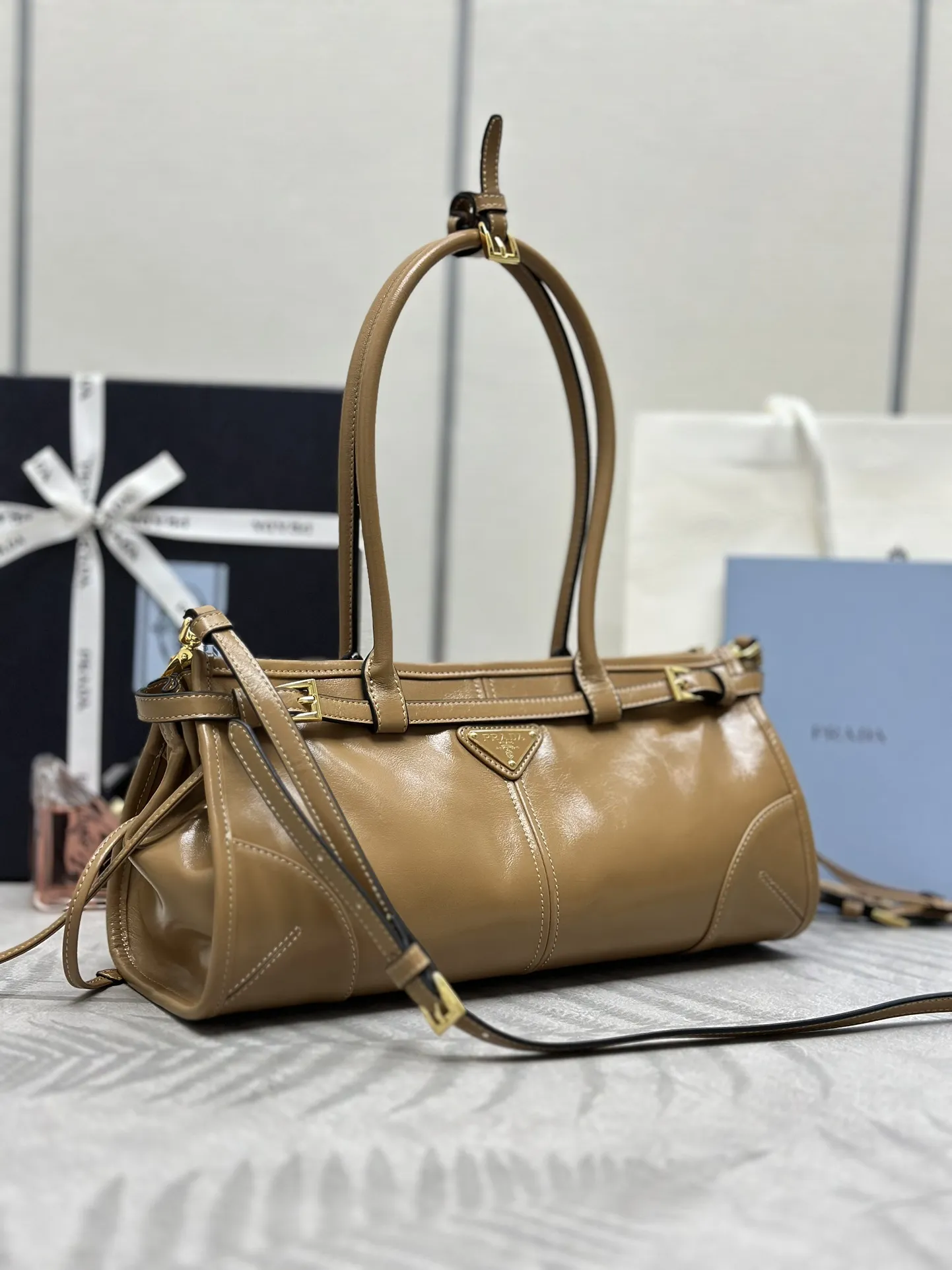 Soft Lux Leather Top-Handle Crossbody Bag D104016430 — view 2