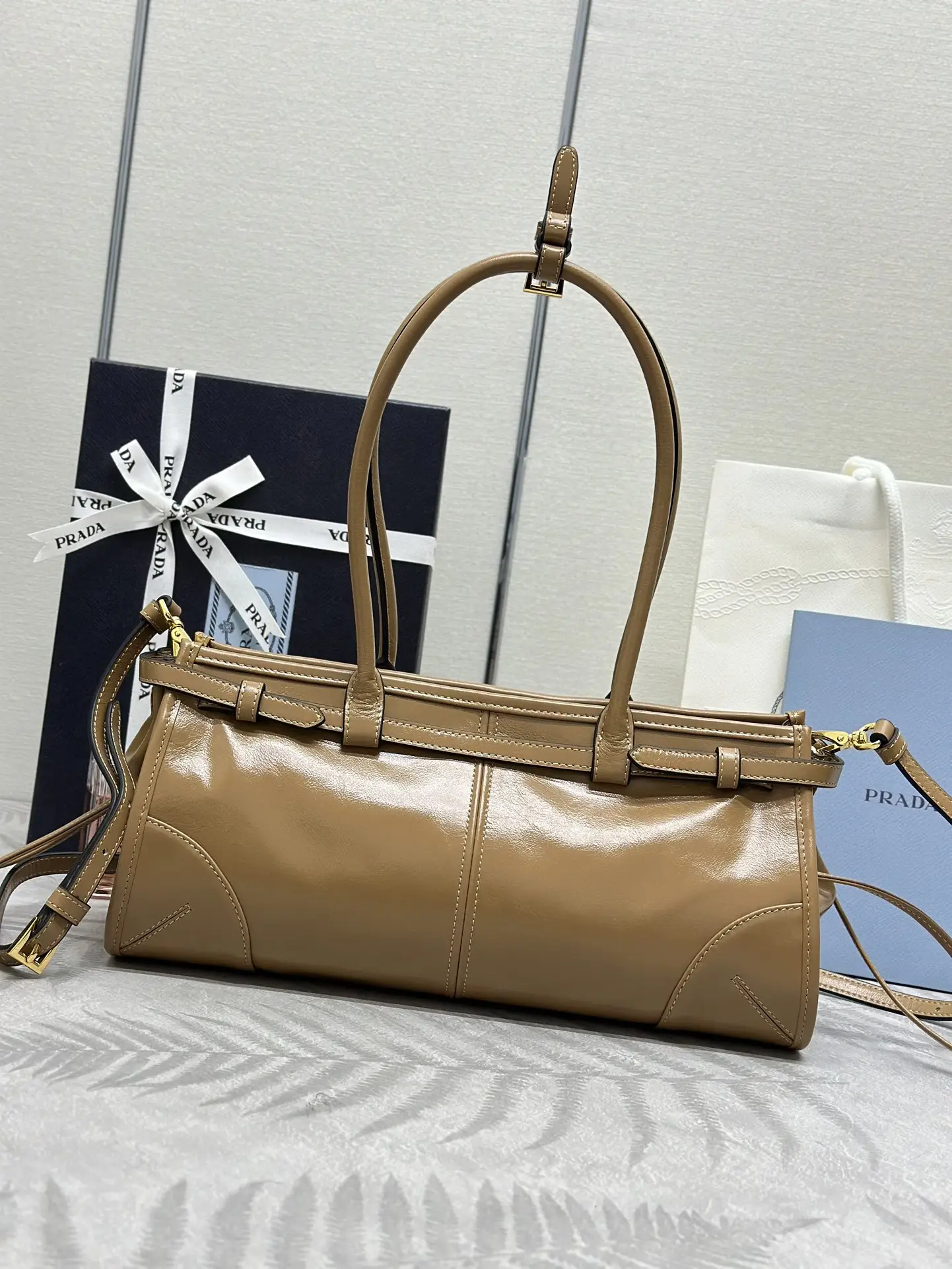 Soft Lux Leather Top-Handle Crossbody Bag D104016430 — view 3