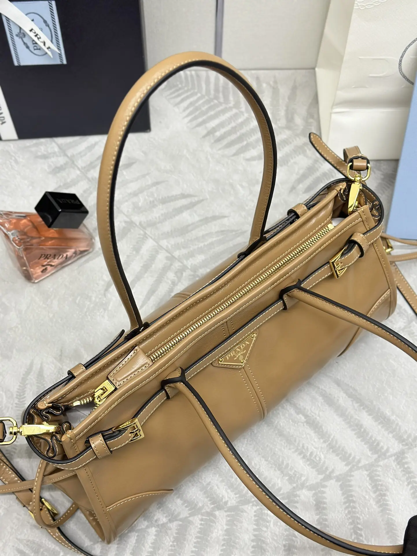 Soft Lux Leather Top-Handle Crossbody Bag D104016430 — view 8