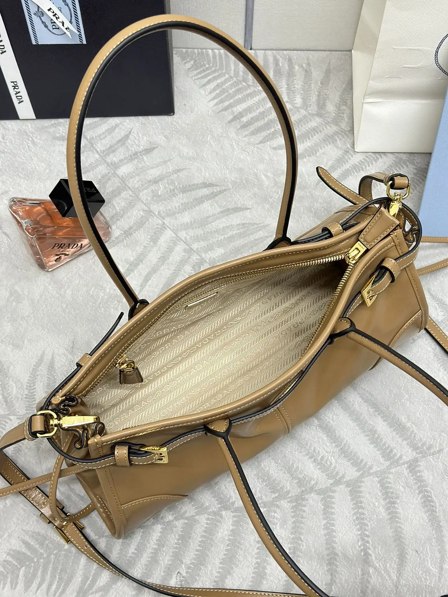 Soft Lux Leather Top-Handle Crossbody Bag D104016430 — view 9