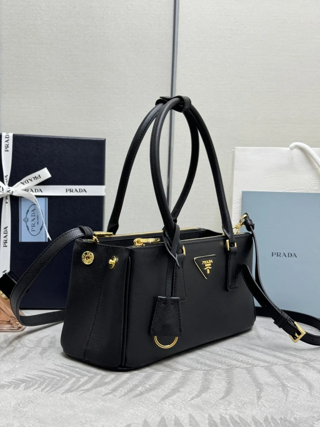 Prada Saffiano Crossbody Top-Handle Bag D108016432 — view 5