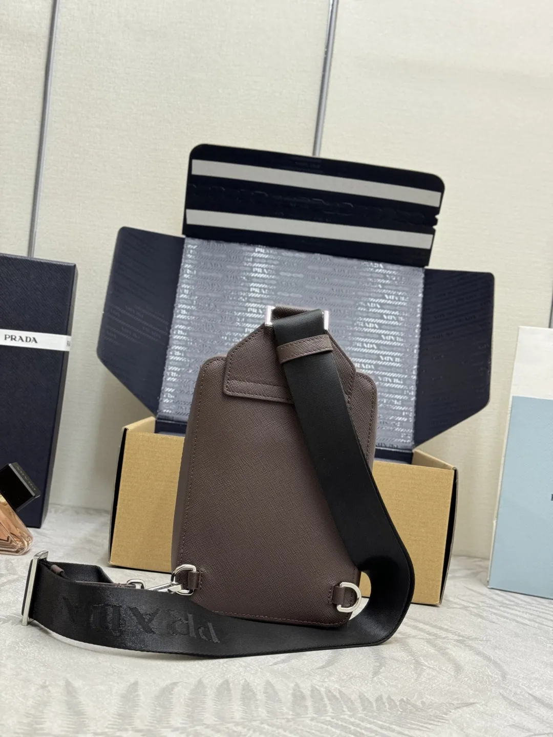 Saffiano Leather Crossbody Bag D68016433 — view 2
