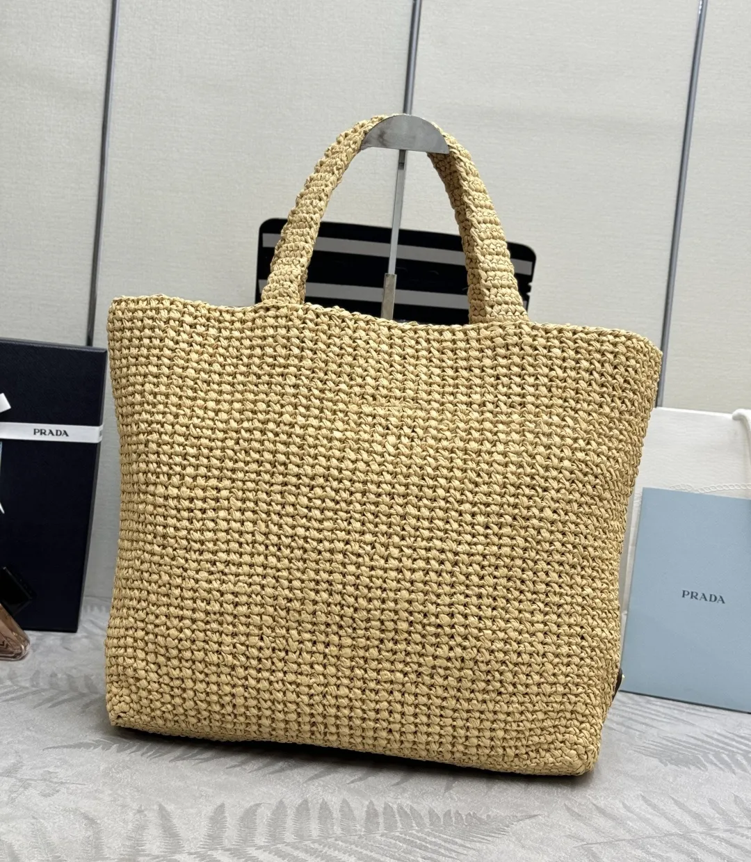 Prada Raffia Large Tote Bag D112016434 — view 2