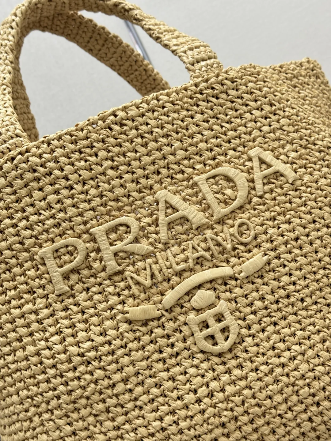Prada Raffia Large Tote Bag D112016434 — view 5