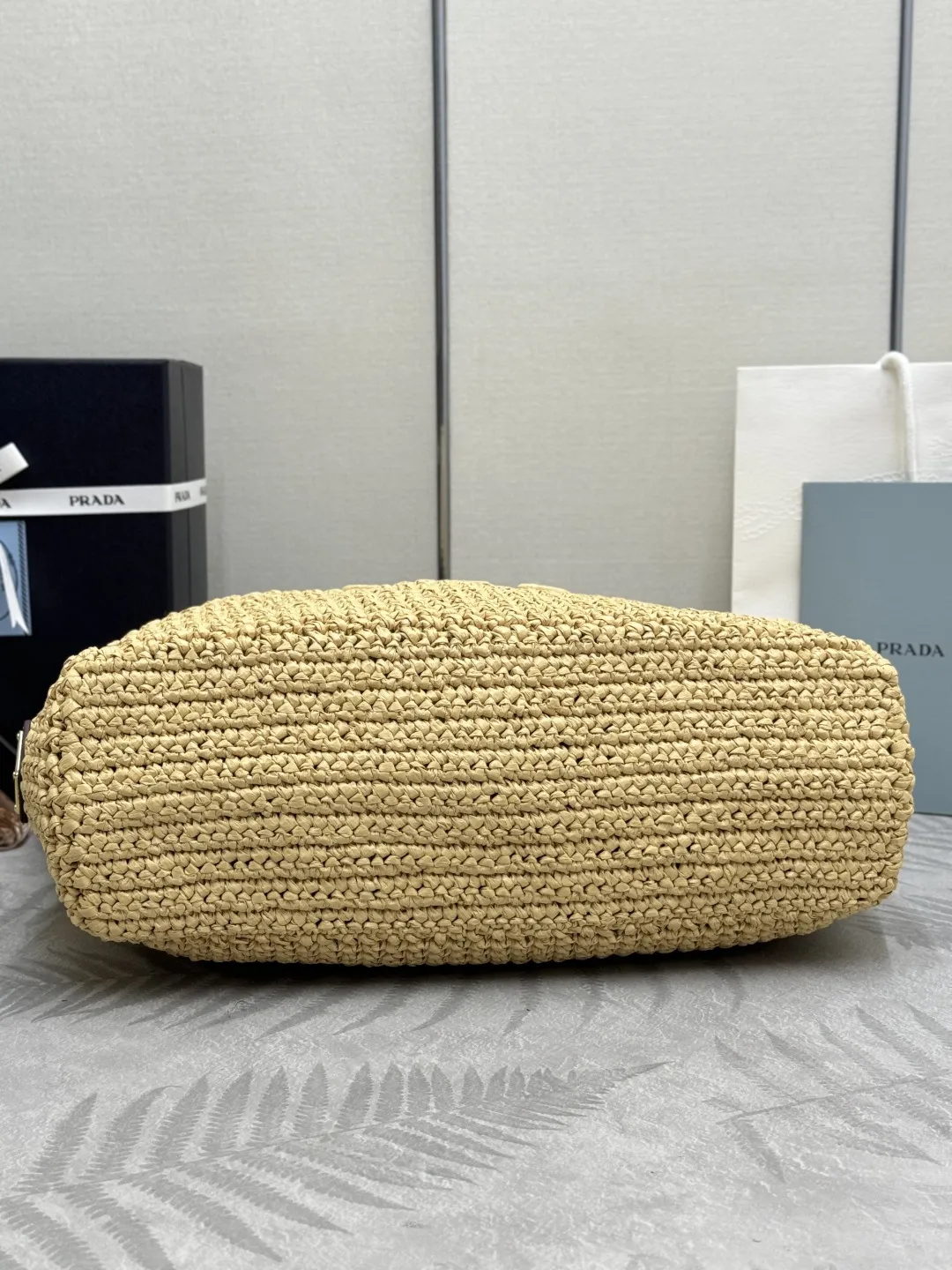 Prada Raffia Large Tote Bag D112016434 — view 6