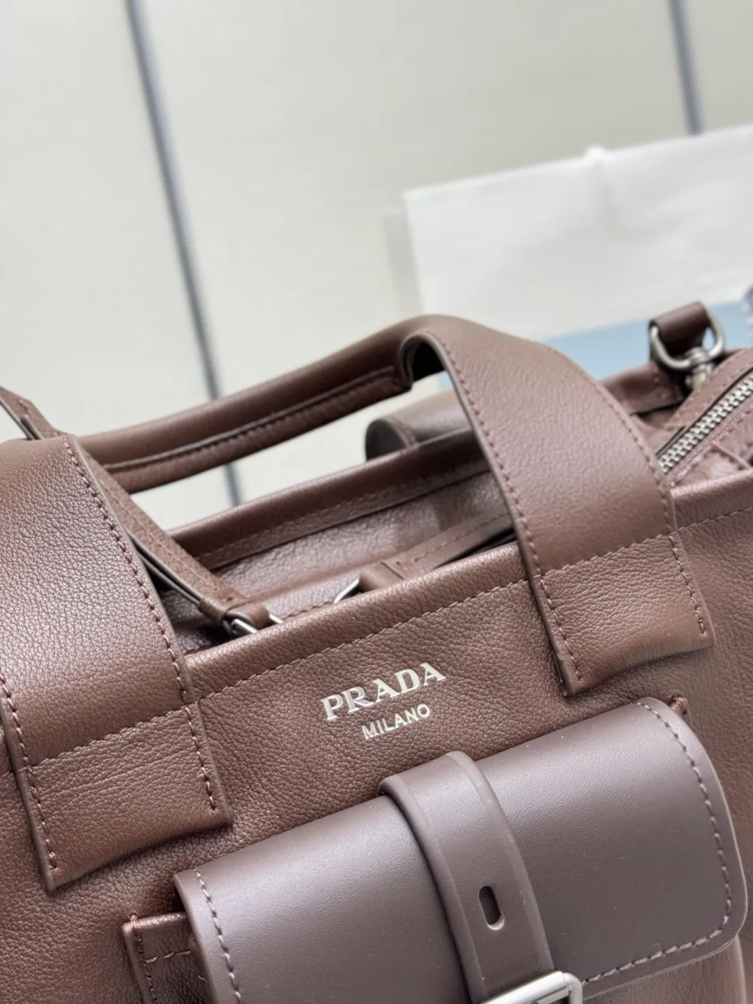 Prada Route Leather Tote Bag D108016436 — view 6