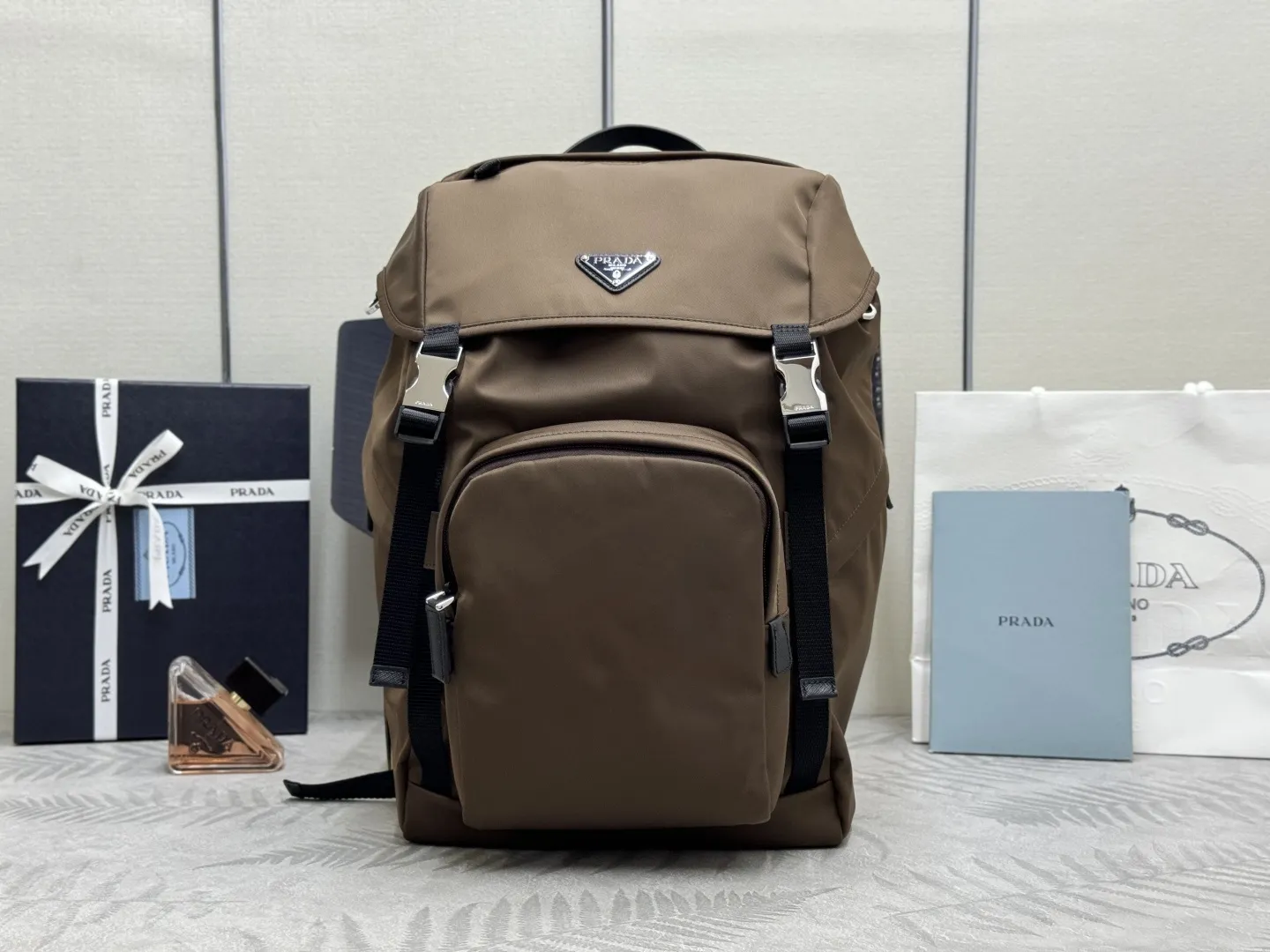Prada Re-Nylon Backpack with Enamel Logo D90016437