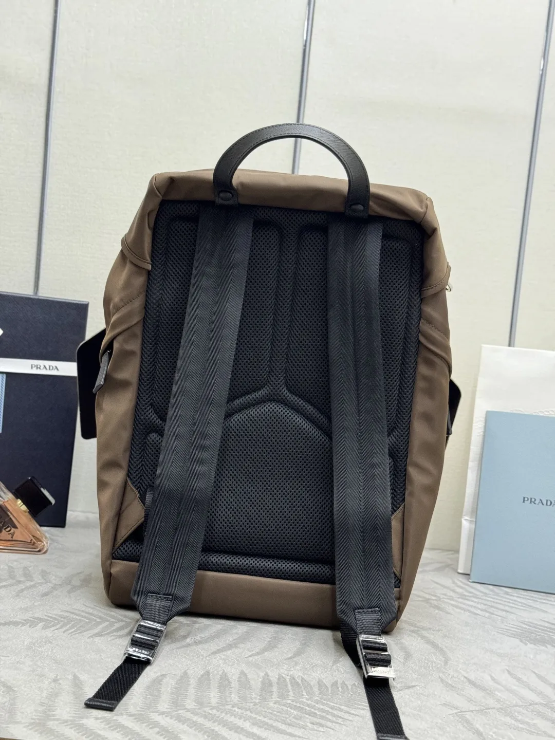 Prada Re-Nylon Backpack with Enamel Logo D90016437 — view 2