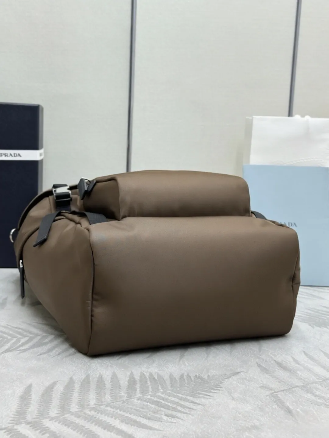 Prada Re-Nylon Backpack with Enamel Logo D90016437 — view 5