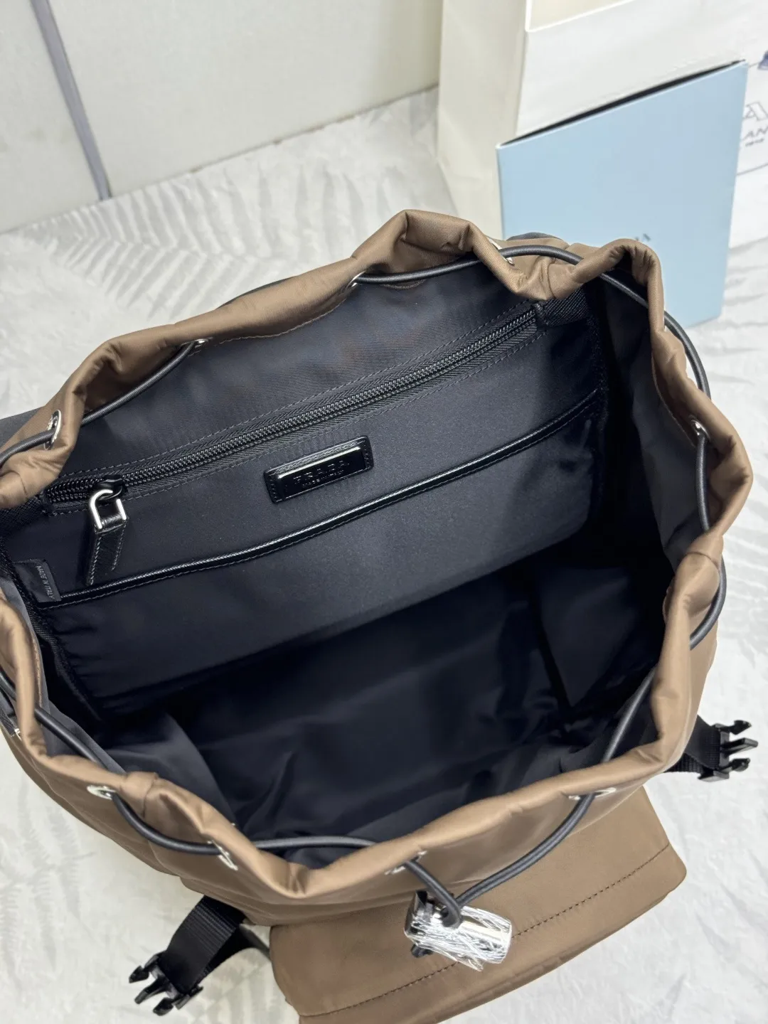 Prada Re-Nylon Backpack with Enamel Logo D90016437 — view 8