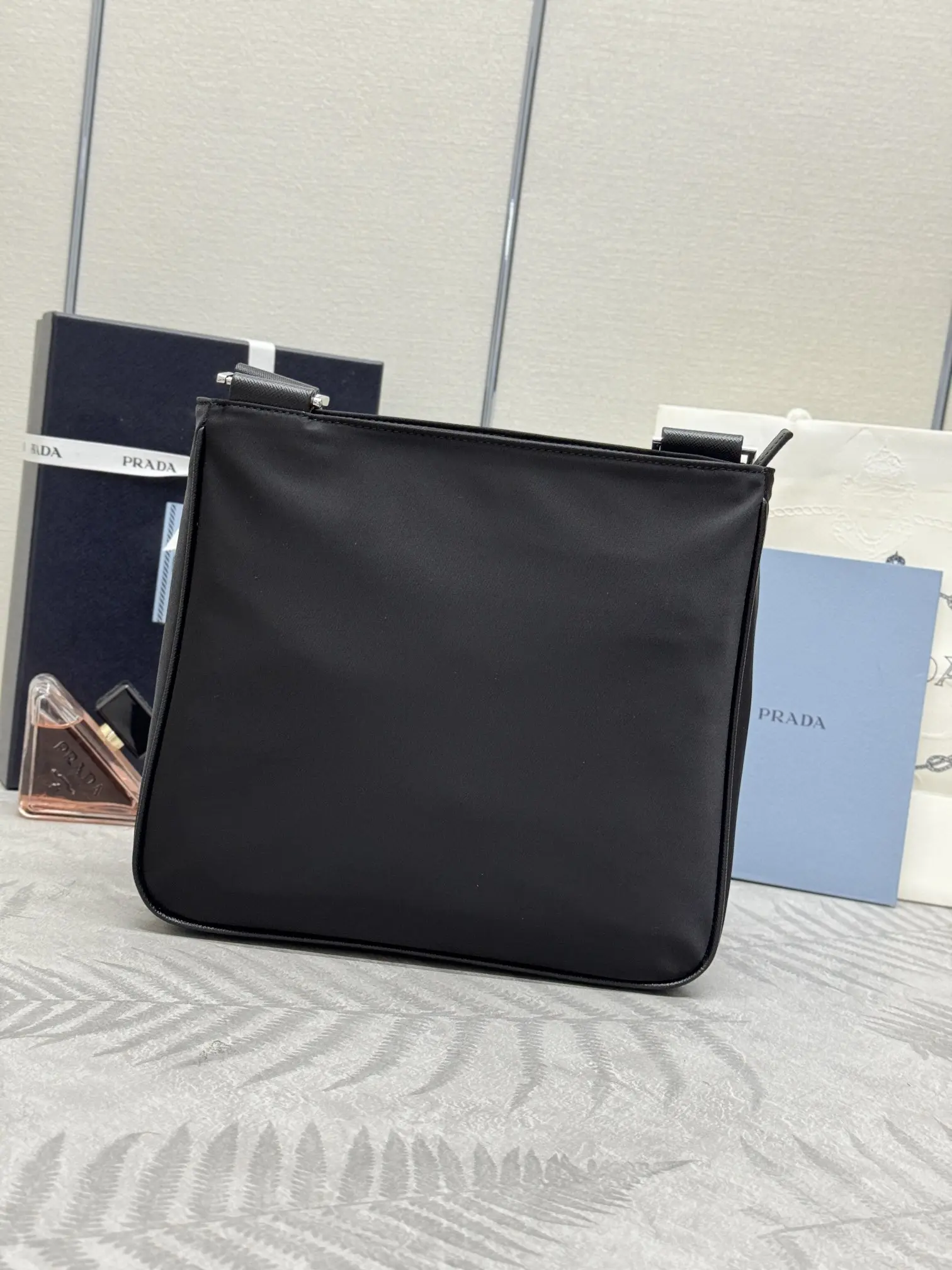 Re-Nylon and Saffiano Leather Crossbody Bag D63016510 — view 2