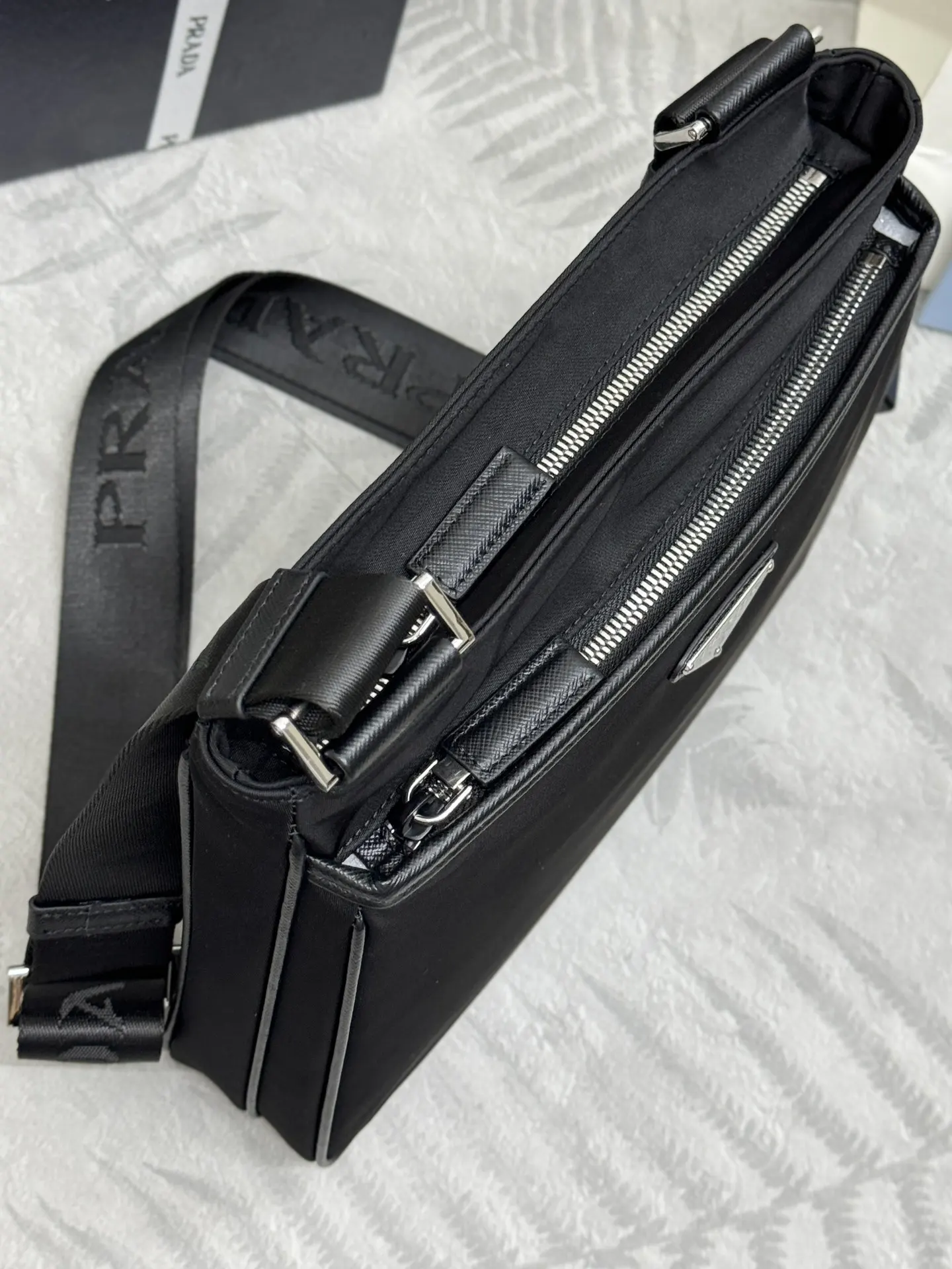 Re-Nylon and Saffiano Leather Crossbody Bag D63016510 — view 5