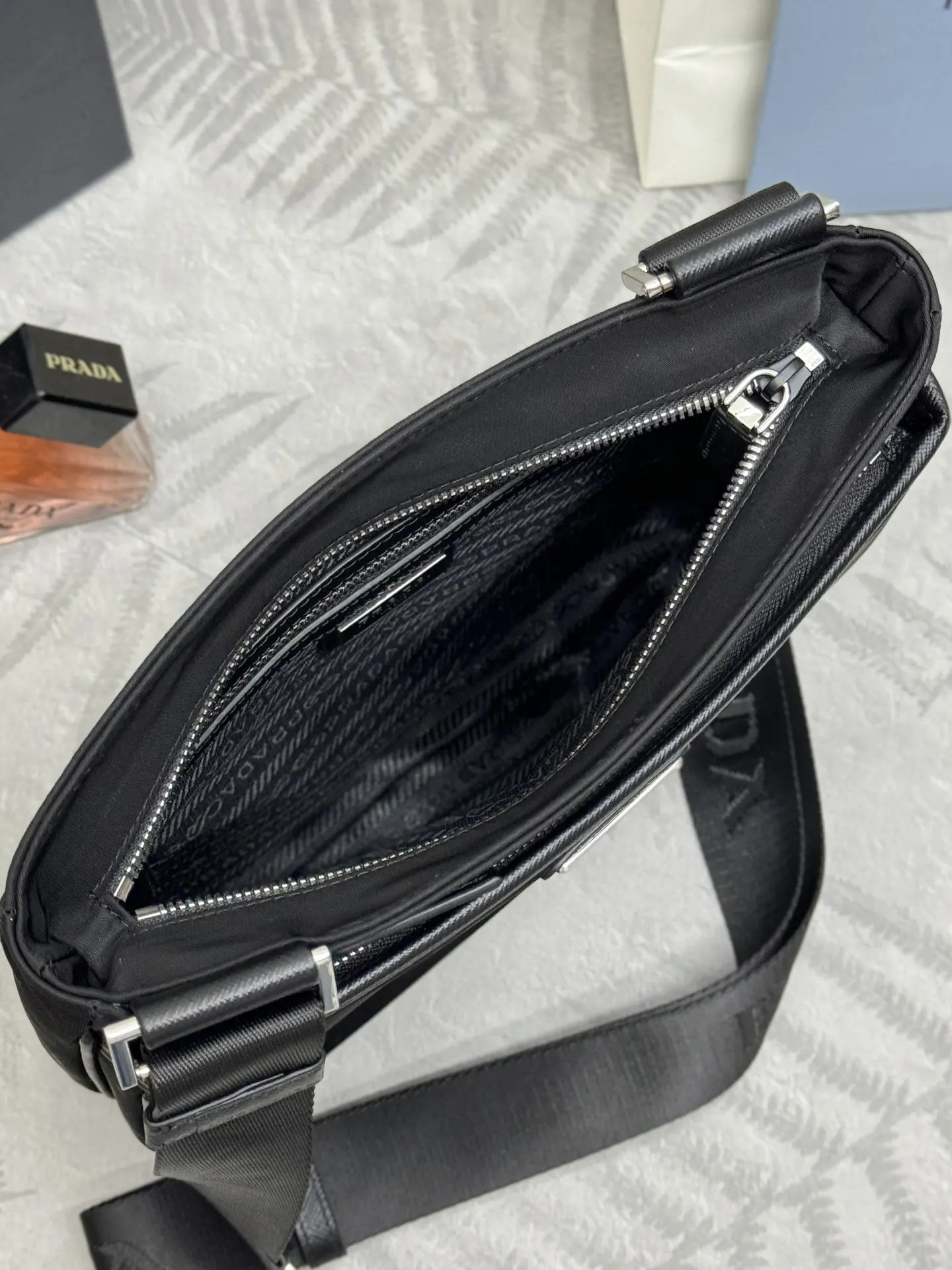 Re-Nylon and Saffiano Leather Crossbody Bag D63016510 — view 6