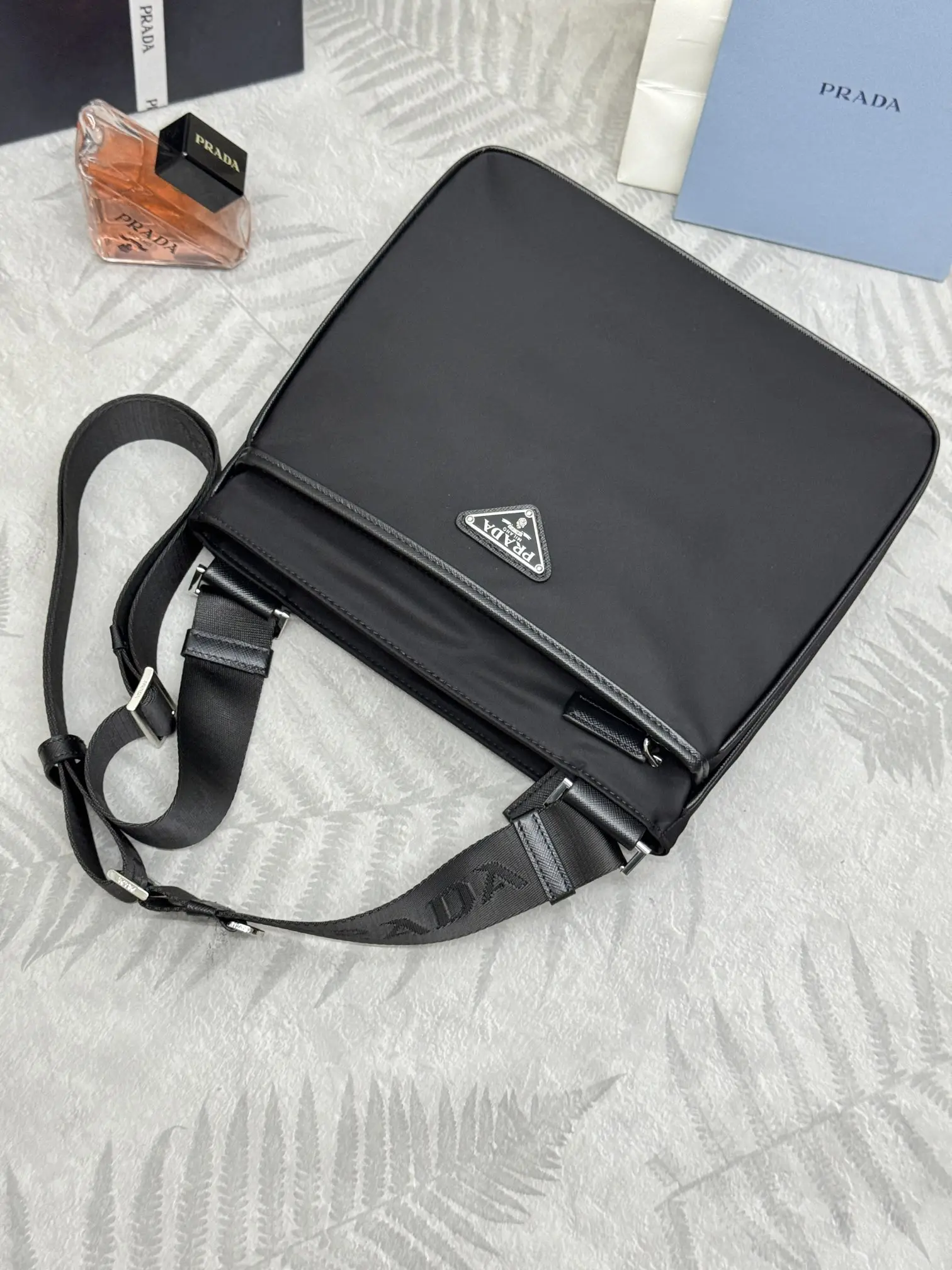 Re-Nylon and Saffiano Leather Crossbody Bag D63016510 — view 7