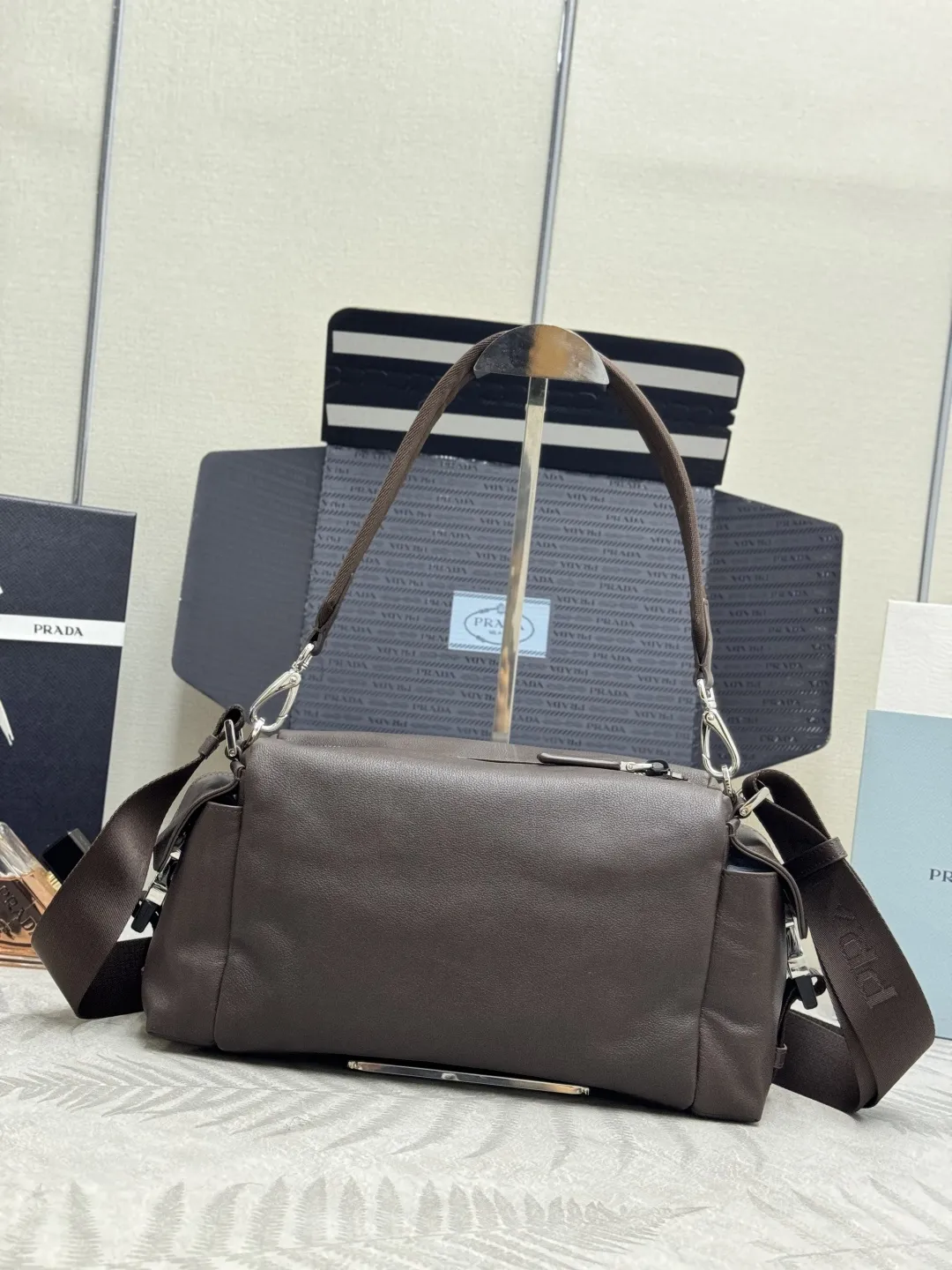 Prada Small Explore Leather Shoulder Bag D97016440 — view 2