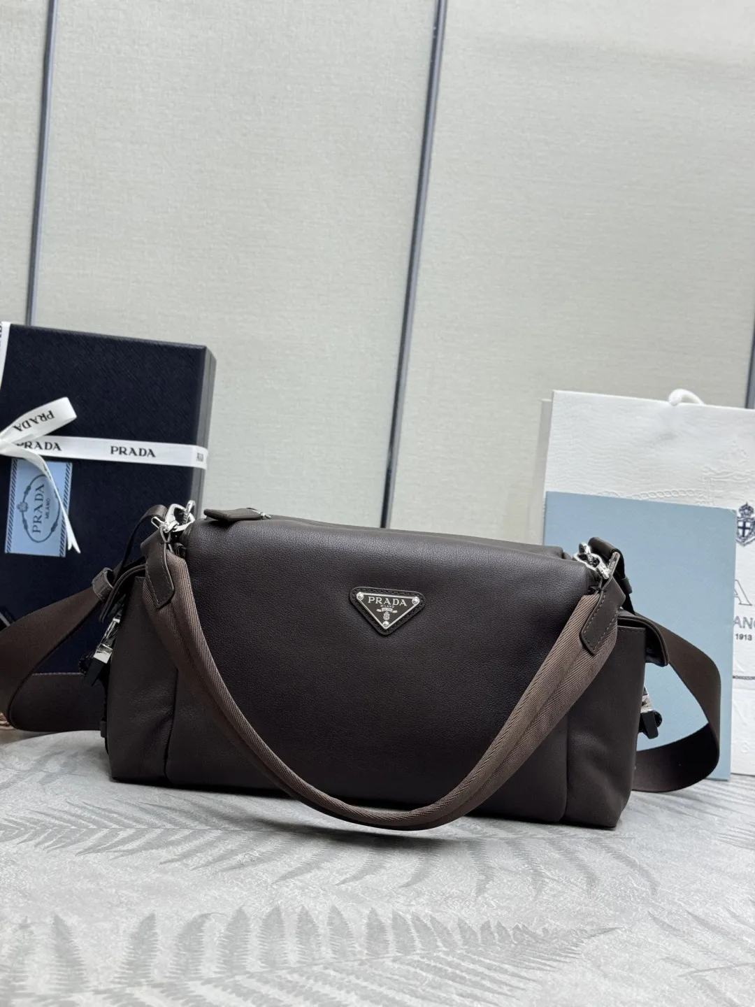 Prada Small Explore Leather Shoulder Bag D97016440 — view 3