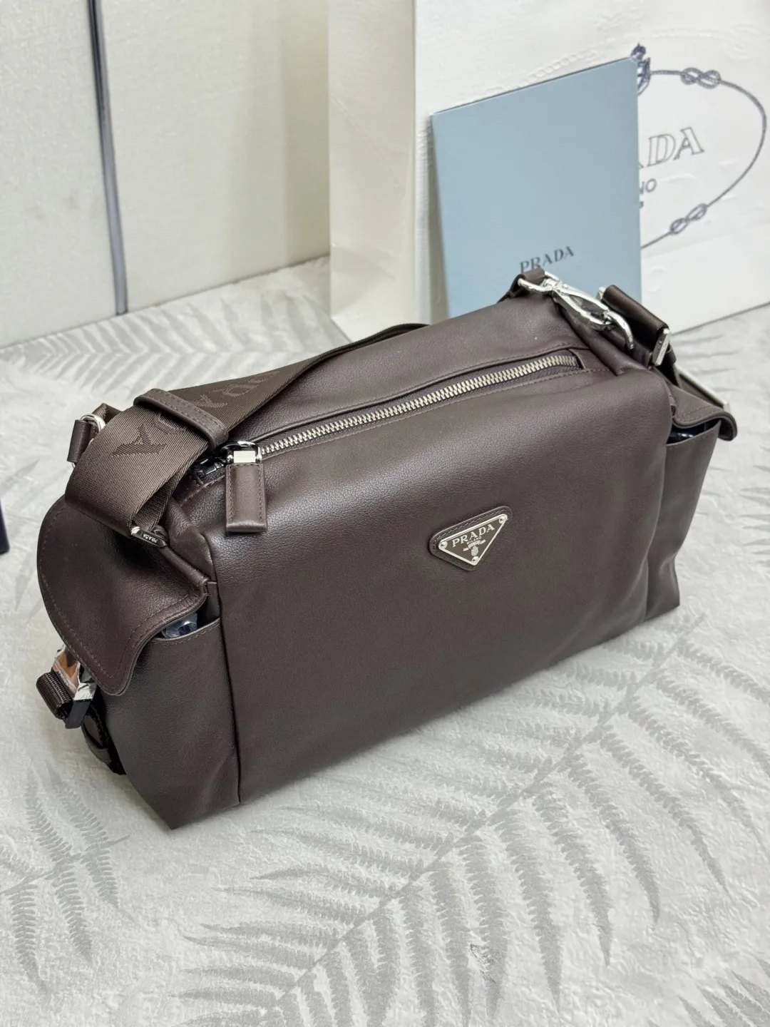 Prada Small Explore Leather Shoulder Bag D97016440 — view 4