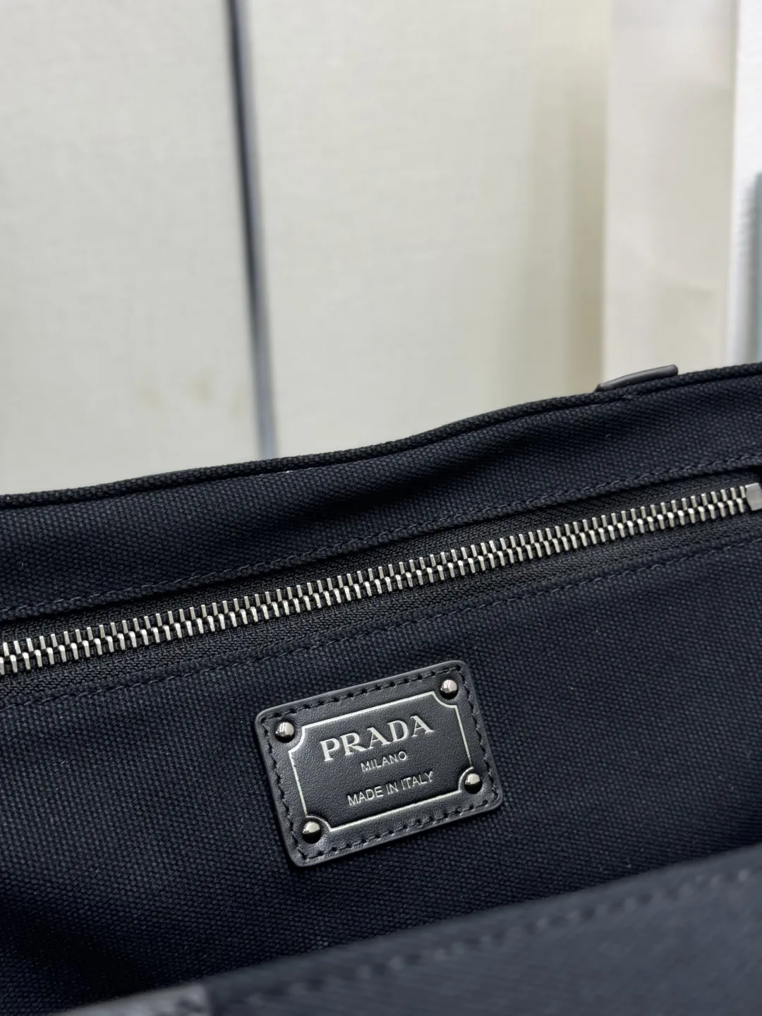 Prada Route Large Canvas & Leather Tote Bag D98016441 — view 9
