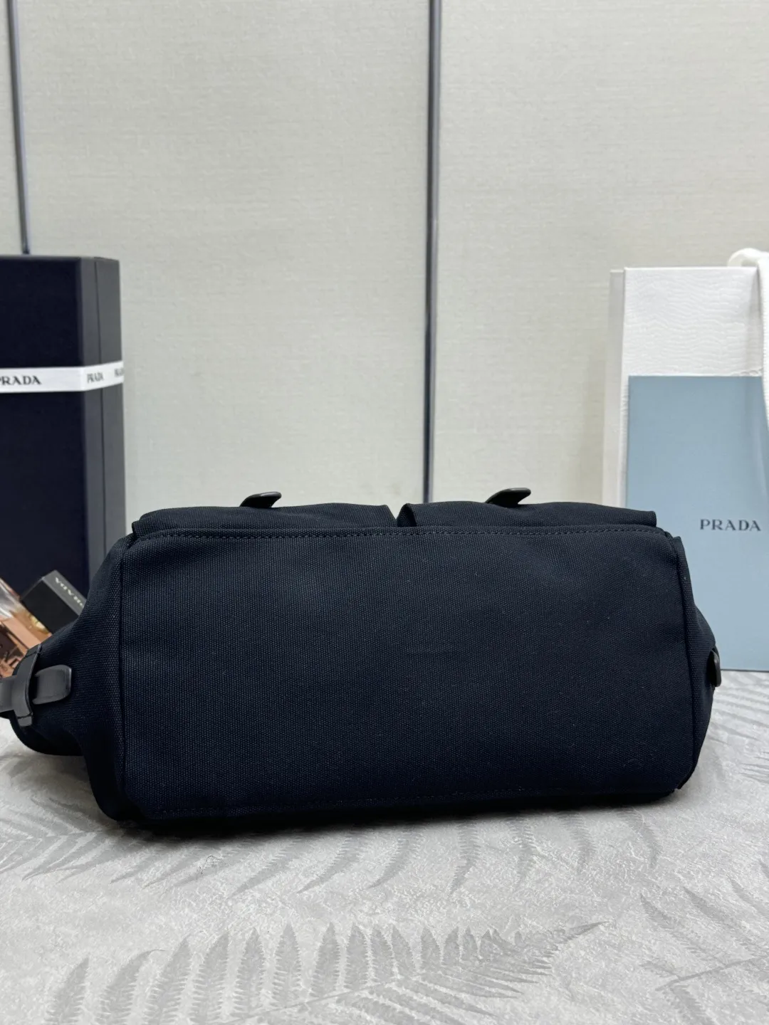Prada Route Medium Canvas Tote Bag D96016442 — view 6