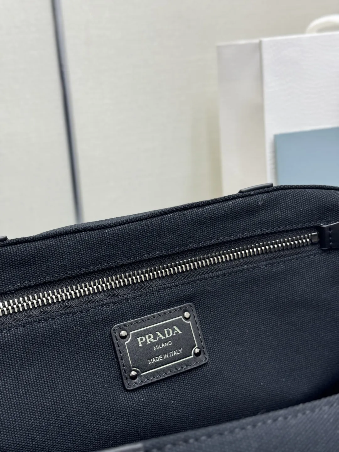 Prada Route Medium Canvas Tote Bag D96016442 — view 9