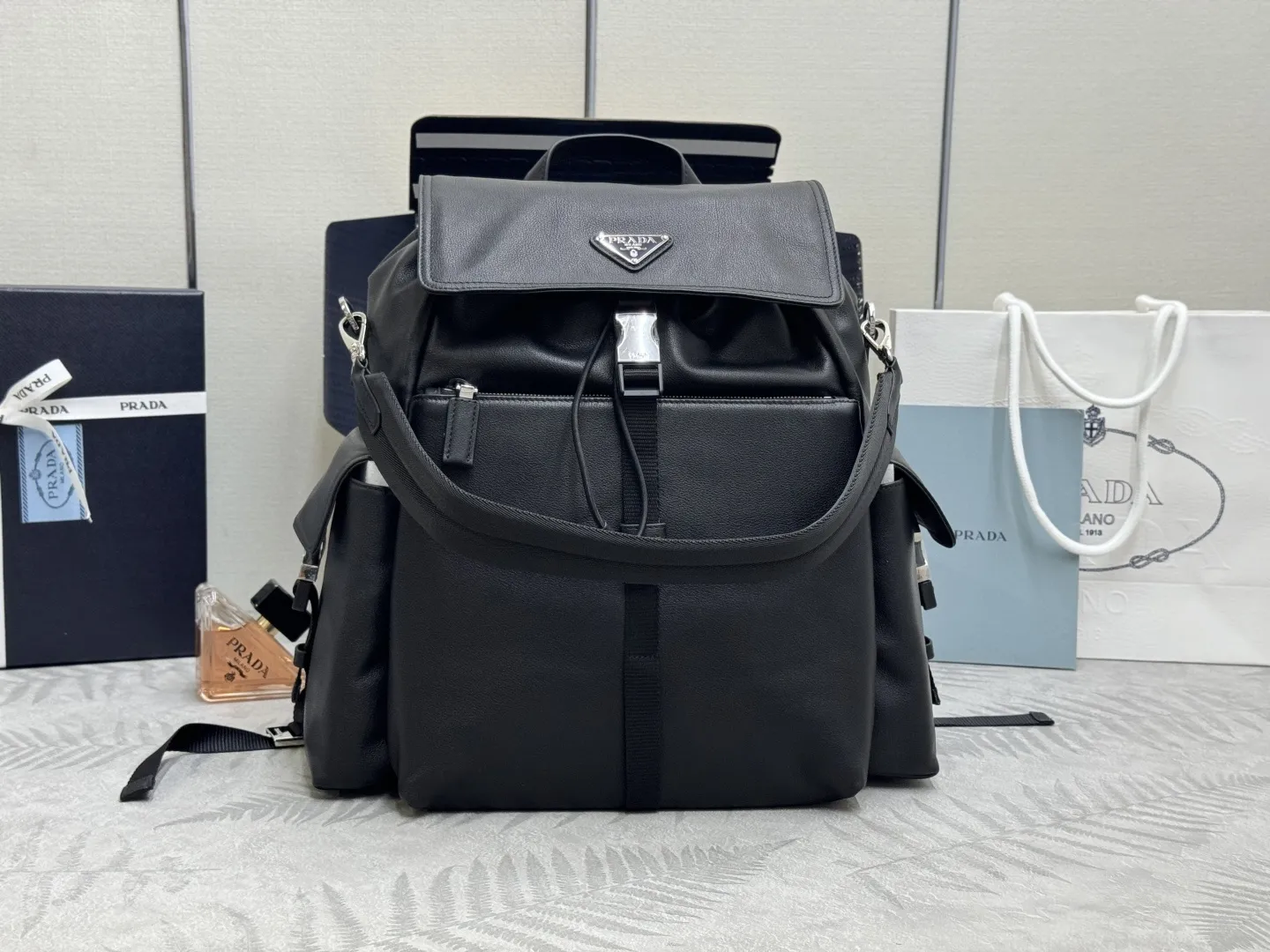 Prada Explore Buffalo Leather Backpack D126016443