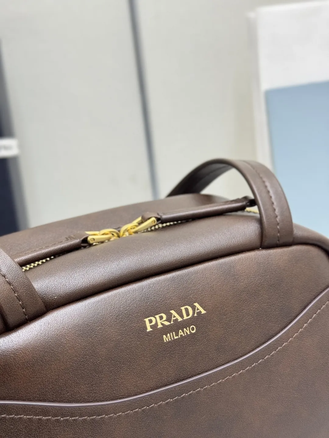 Prada Distressed Leather Mini Shoulder Bag D96016444 — view 7