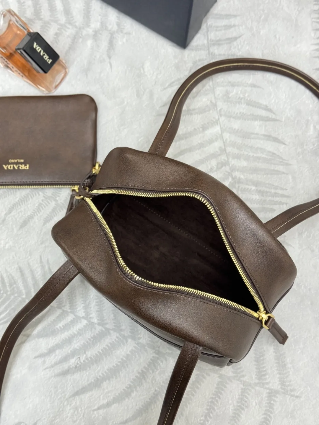 Prada Distressed Leather Mini Shoulder Bag D96016444 — view 8