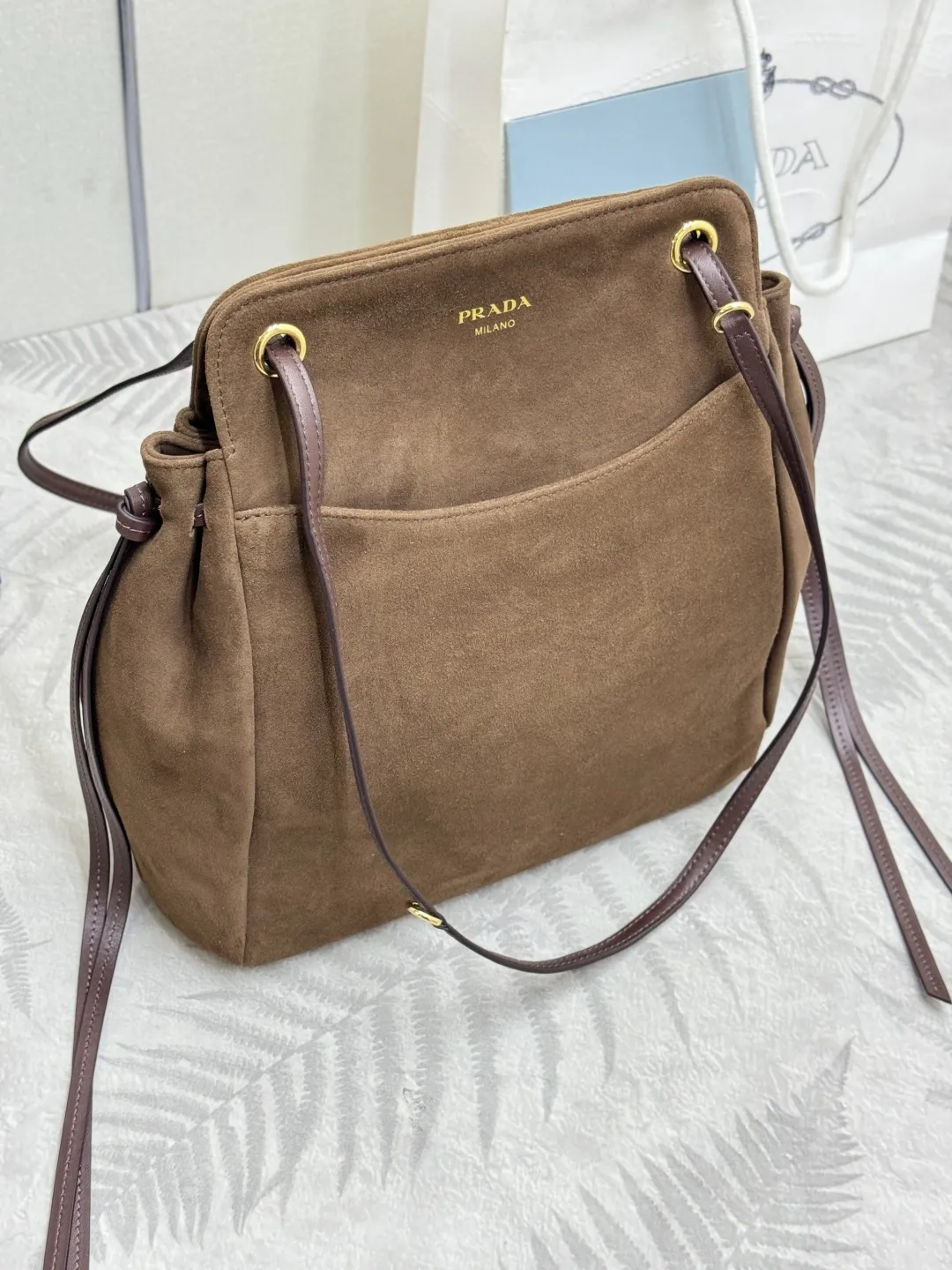 Suede Shoulder Bag 1BG641 D95016451 — view 3