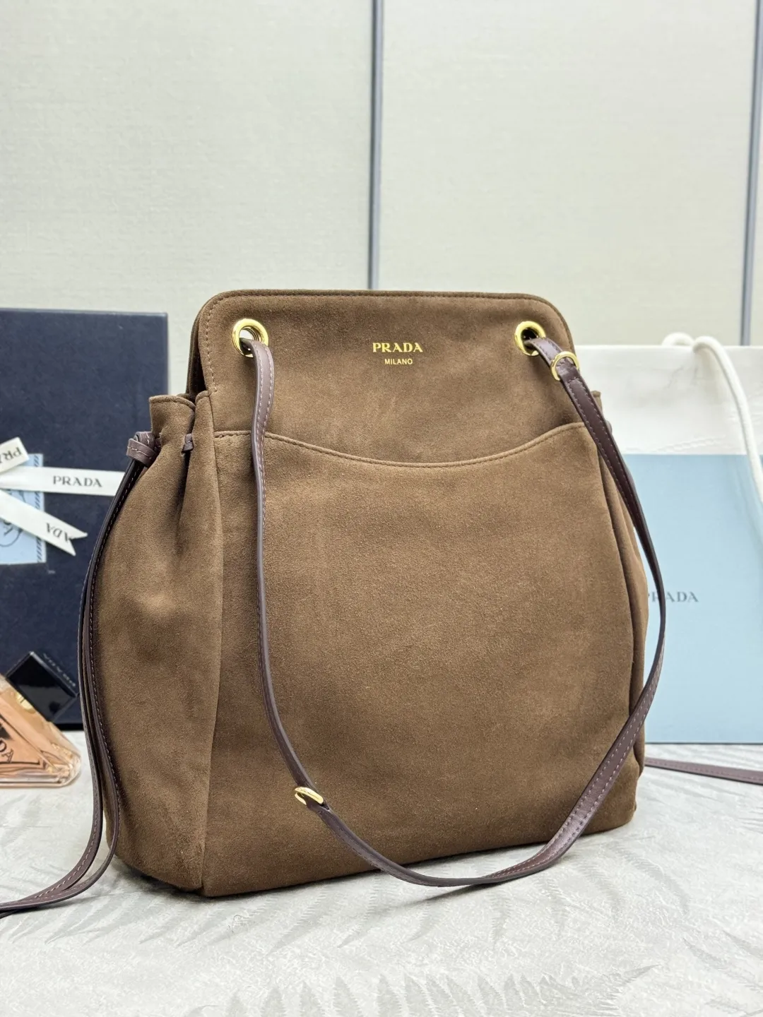 Suede Shoulder Bag 1BG641 D95016451 — view 4