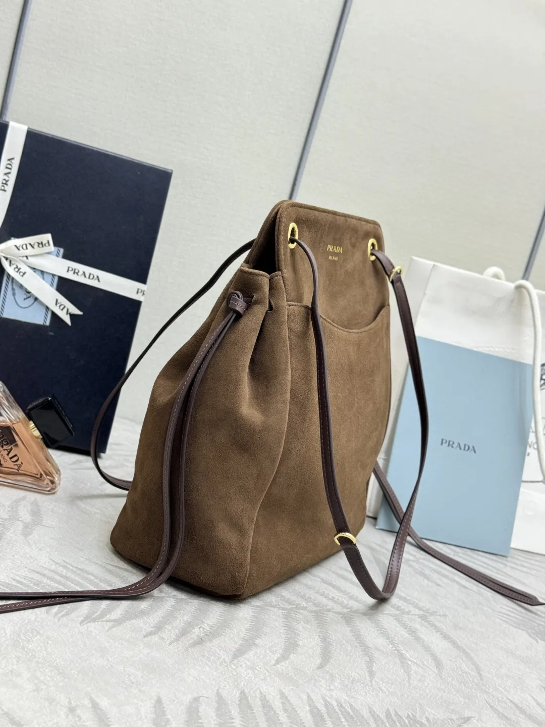 Suede Shoulder Bag 1BG641 D95016451 — view 5