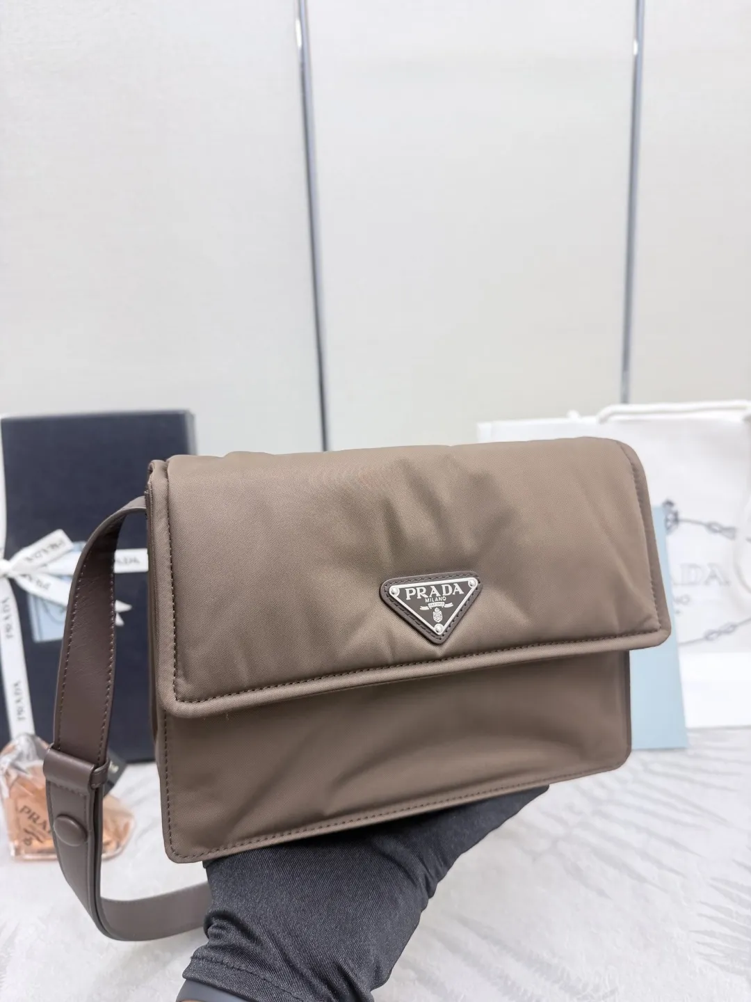 Prada Re-Nylon Mini Flap Crossbody Bag D72016452 — view 5