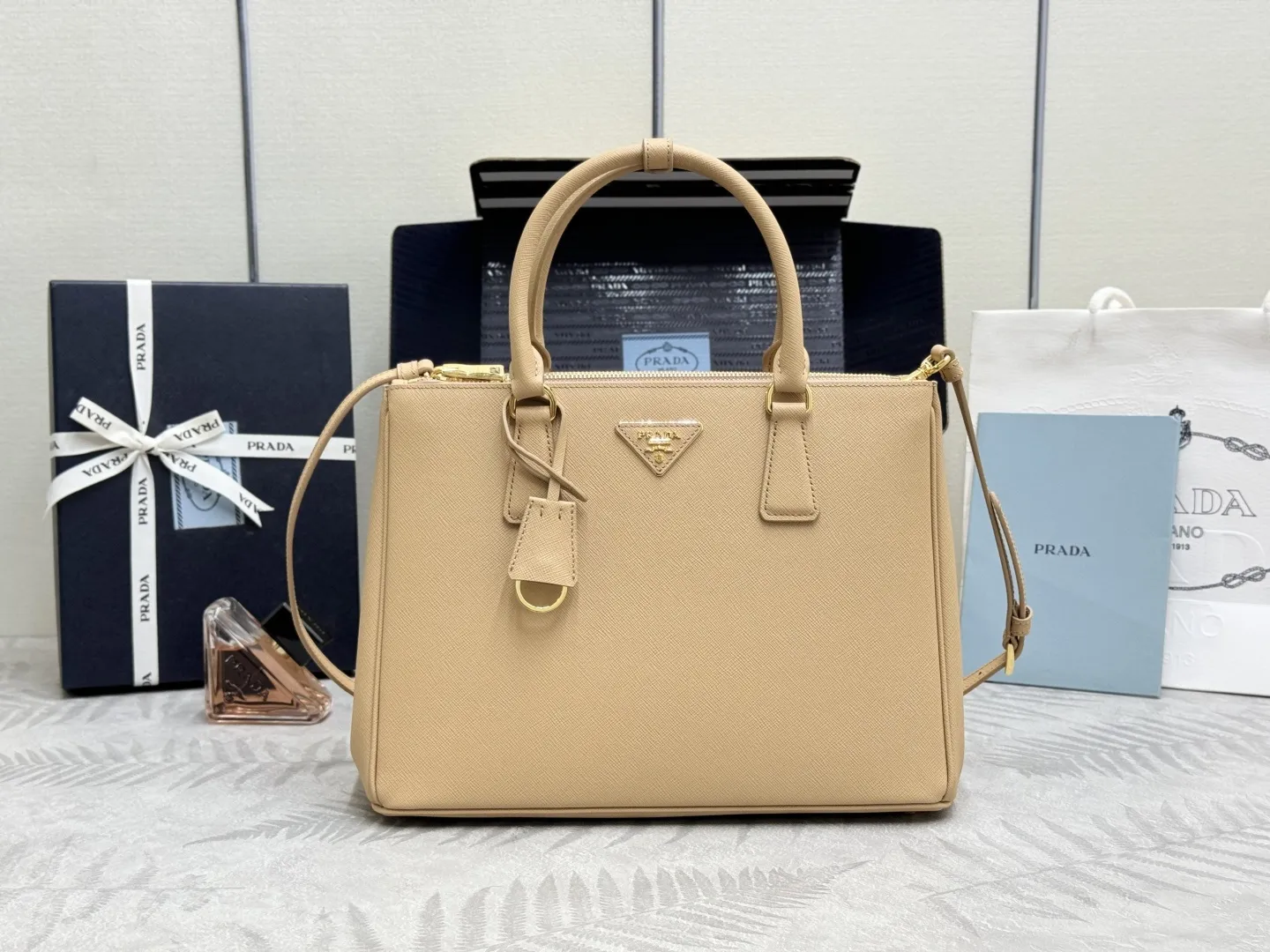 Saffiano Leather Double Handle Tote Bag D103016454