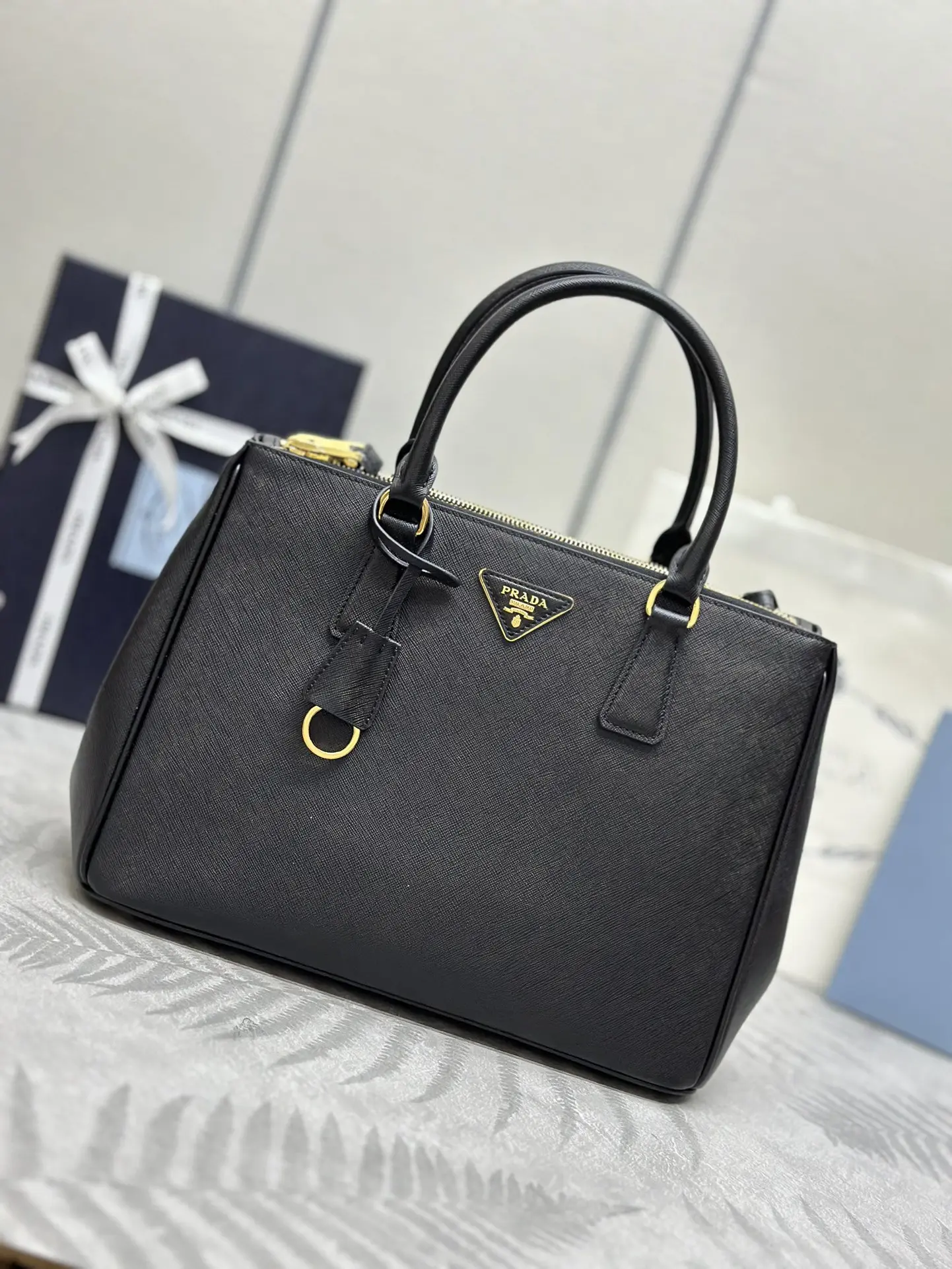 Prada Saffiano Leather Double Handle Tote Bag D103016455