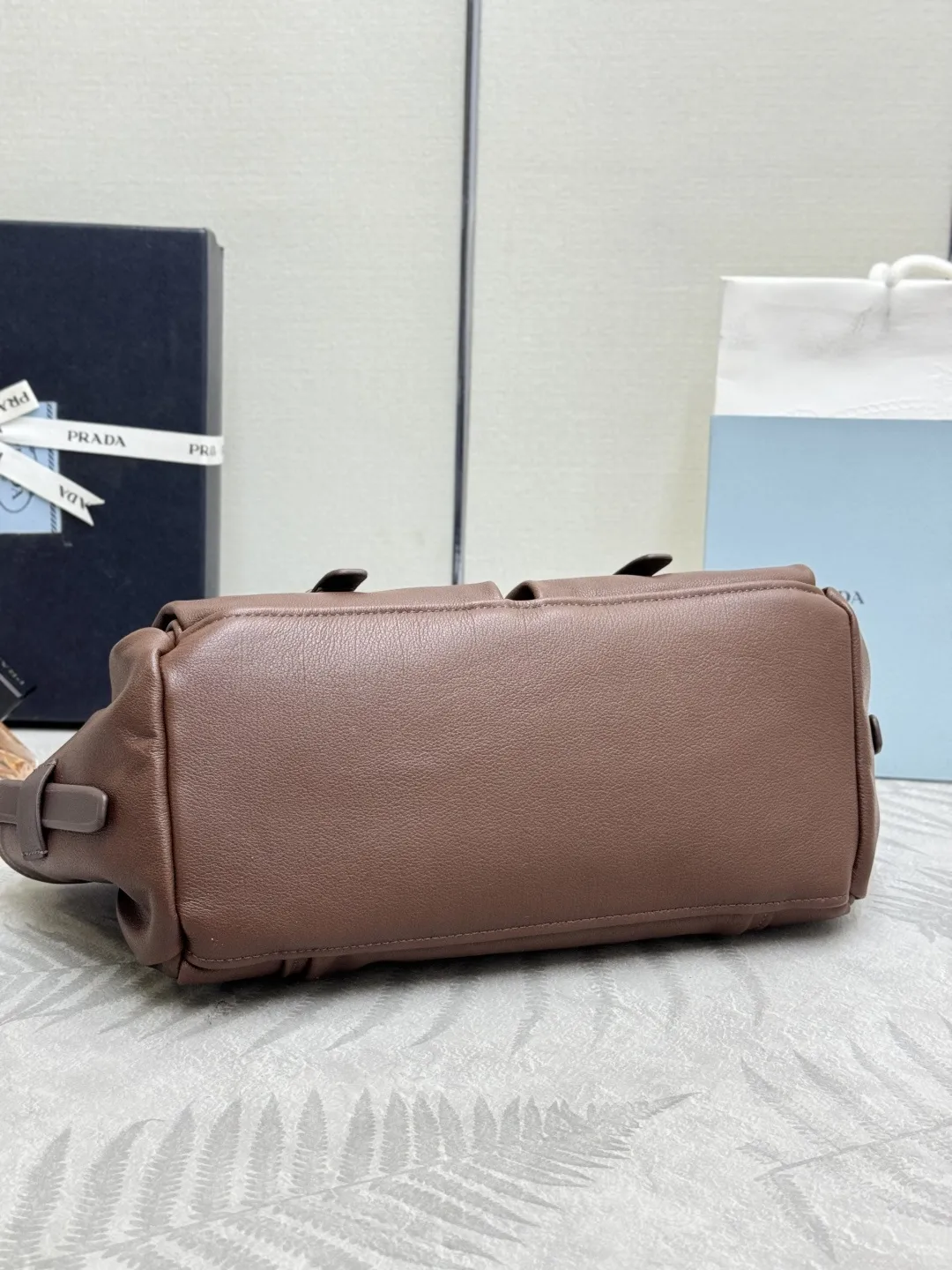 Prada 1BG645 Leather Tote Bag D113016456 — view 7