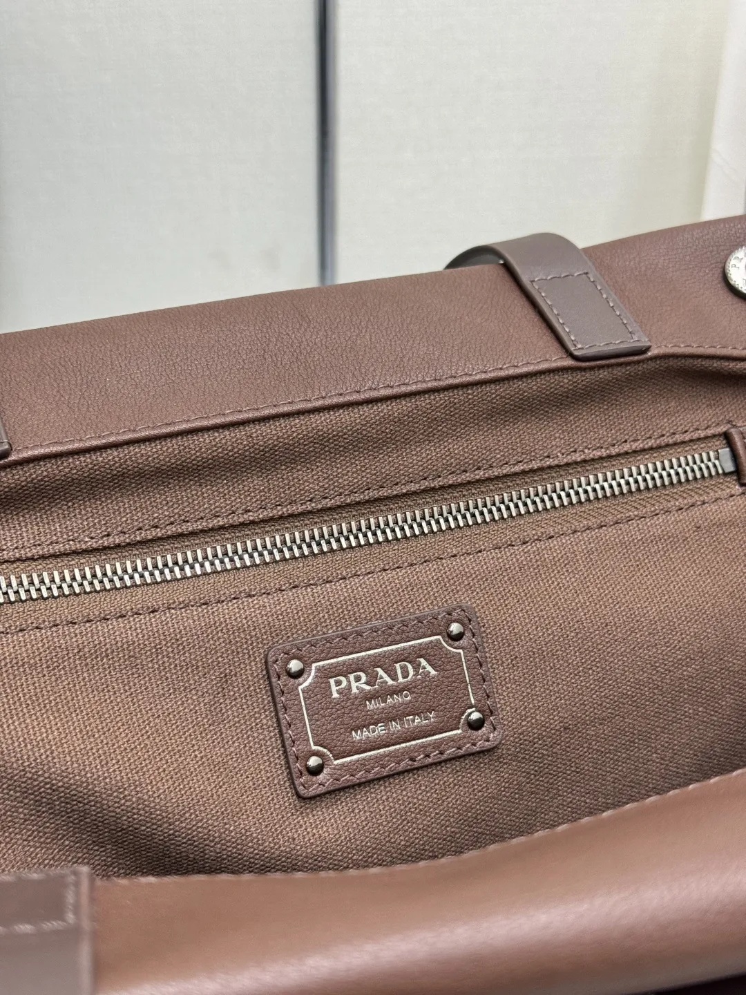 Prada 1BG645 Leather Tote Bag D113016456 — view 9