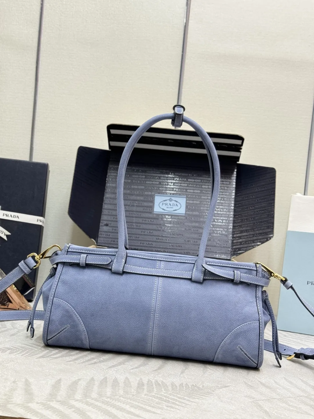Soft Lux Velvet Leather Top-Handle Bag D106016457 — view 2