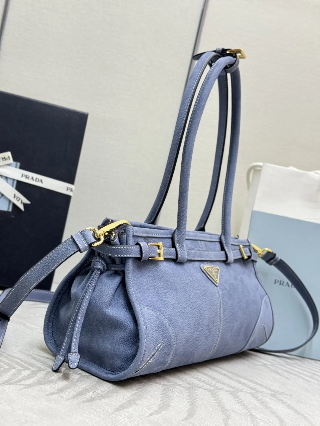 Soft Lux Velvet Leather Top-Handle Bag D106016457 — view 4
