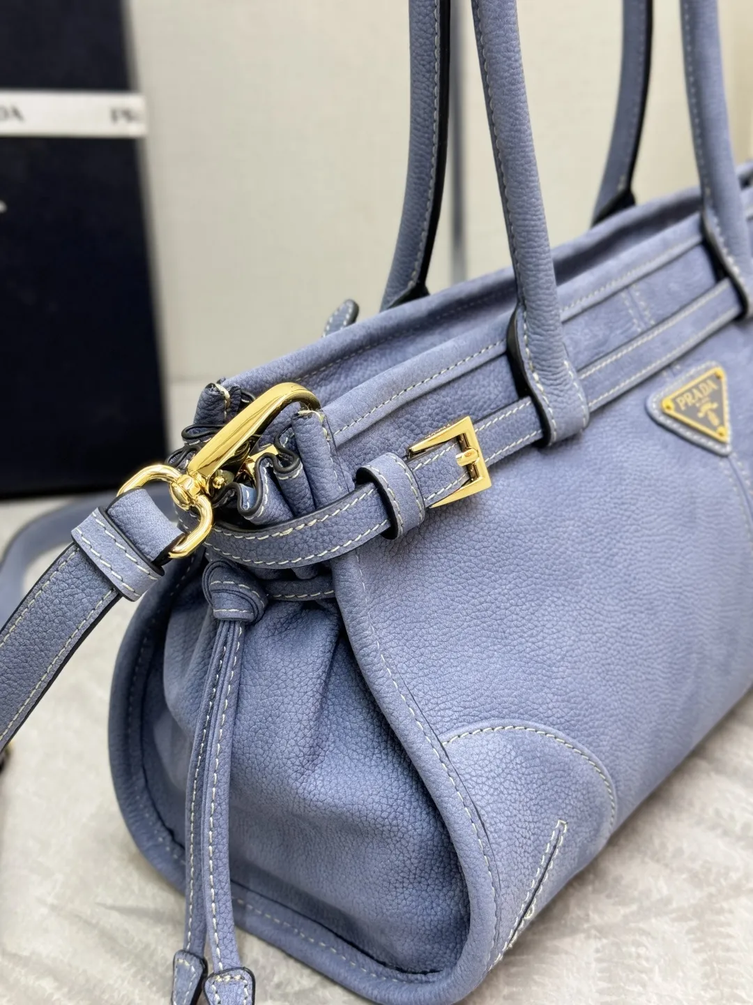 Soft Lux Velvet Leather Top-Handle Bag D106016457 — view 5
