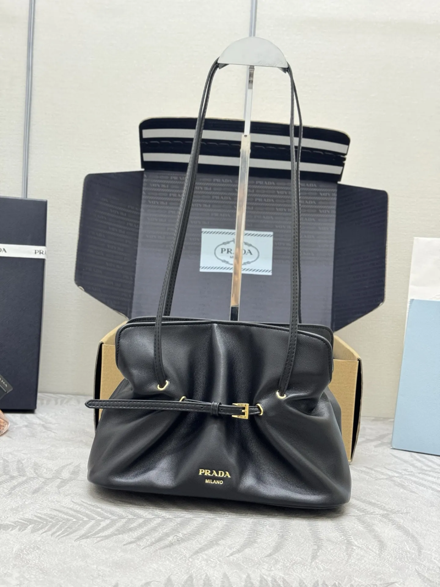 Prada Lambskin Cloud Shoulder Bag D88016458